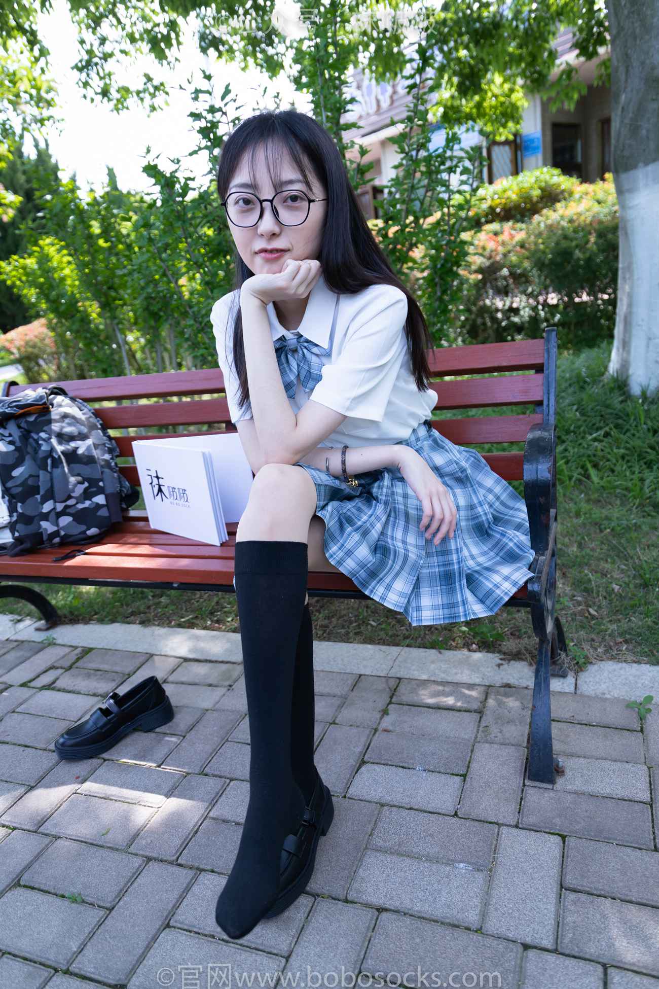 图片[44]-[BoBoSocks袜啵啵]NO.007 稚予-JK制服、皮鞋、黑色中筒棉袜、肉丝[143P] – 速更版-美库