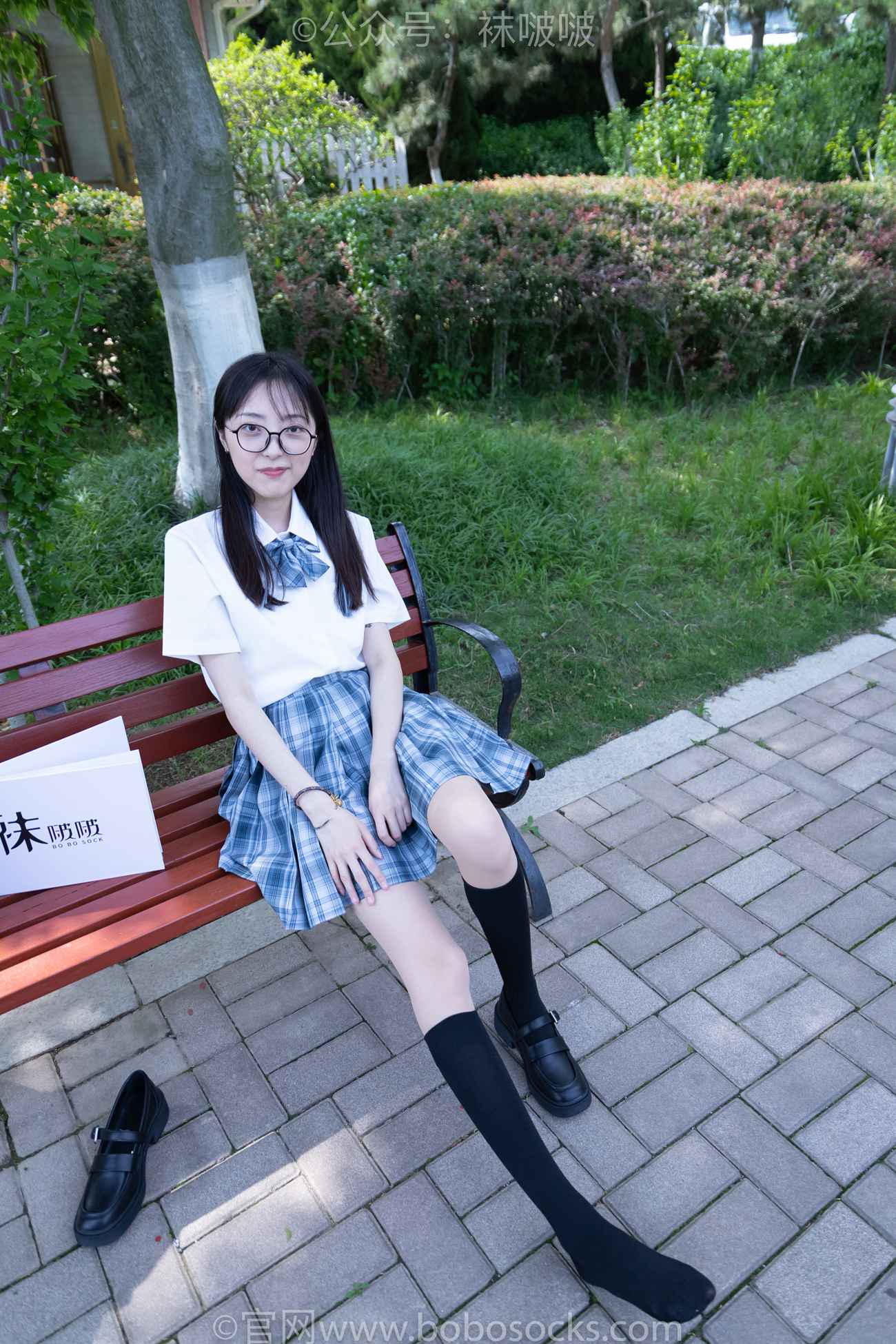 图片[51]-[BoBoSocks袜啵啵]NO.007 稚予-JK制服、皮鞋、黑色中筒棉袜、肉丝[143P] – 速更版-美库