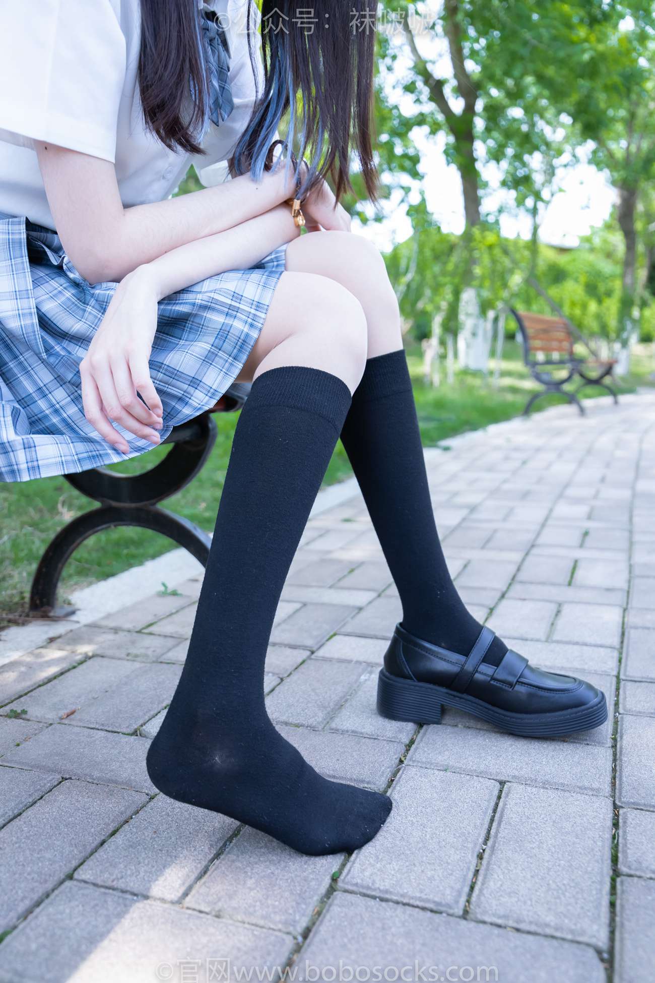 图片[53]-[BoBoSocks袜啵啵]NO.007 稚予-JK制服、皮鞋、黑色中筒棉袜、肉丝[143P] – 速更版-美库