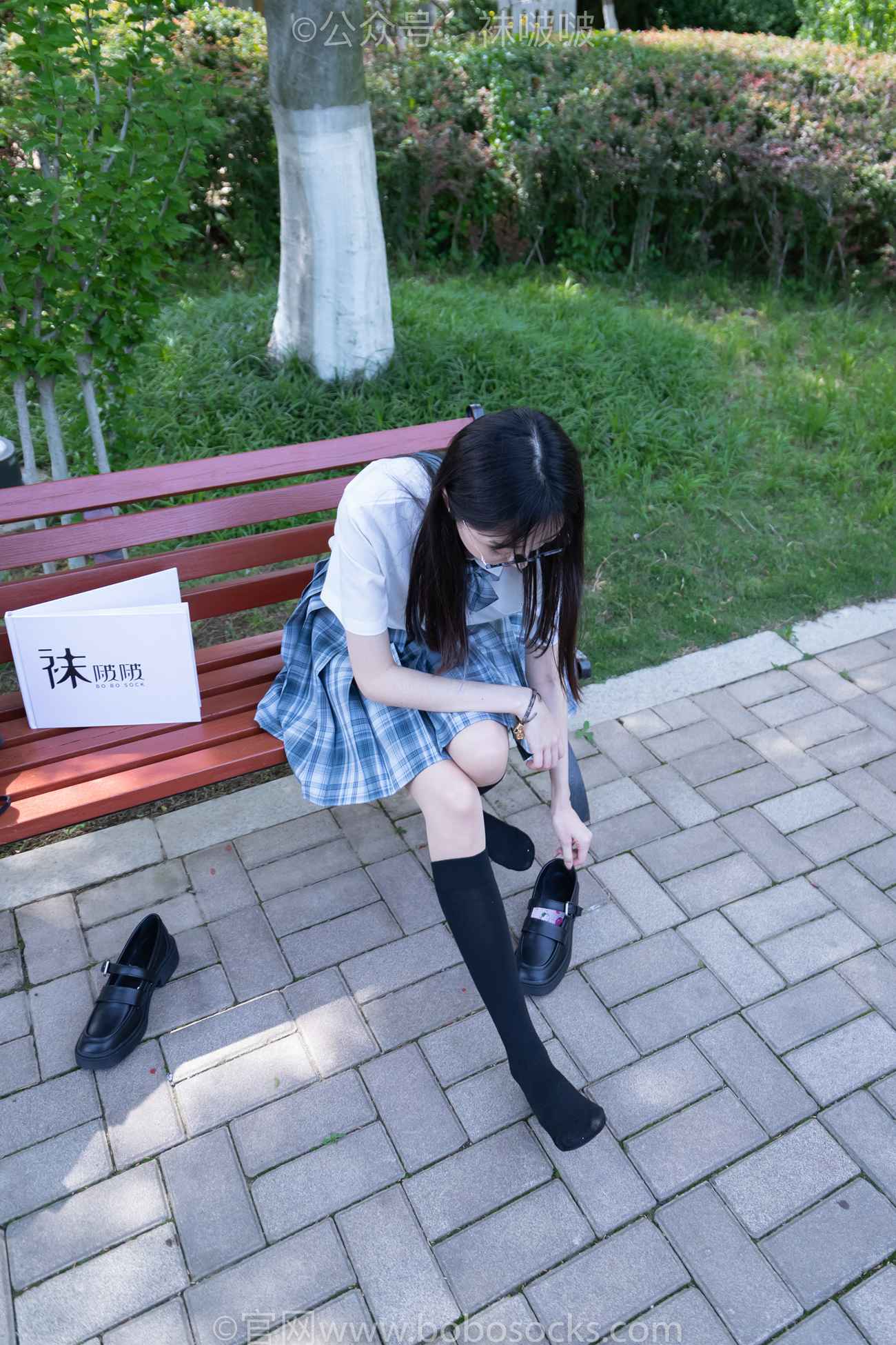 图片[59]-[BoBoSocks袜啵啵]NO.007 稚予-JK制服、皮鞋、黑色中筒棉袜、肉丝[143P] – 速更版-美库