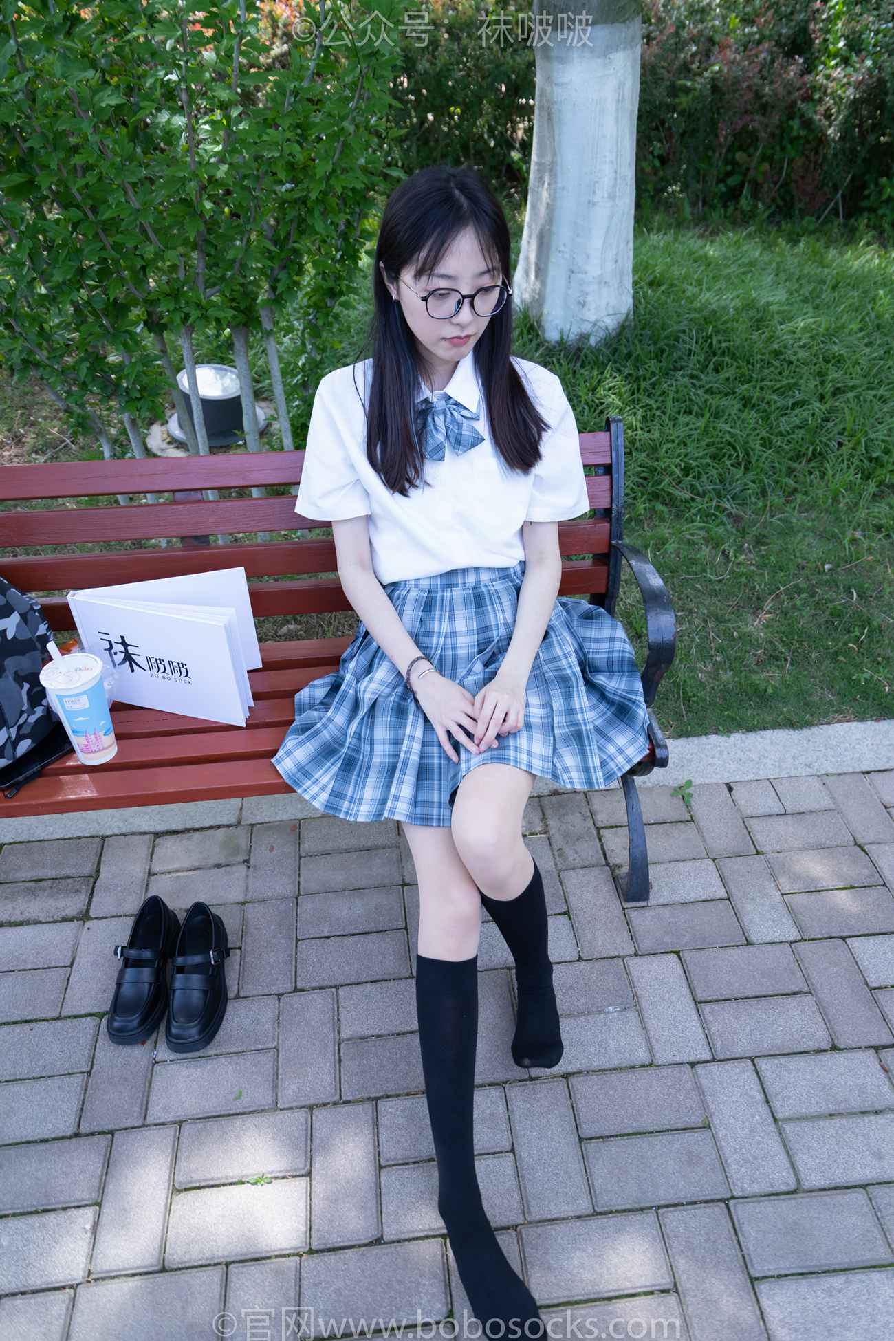 图片[72]-[BoBoSocks袜啵啵]NO.007 稚予-JK制服、皮鞋、黑色中筒棉袜、肉丝[143P] – 速更版-美库