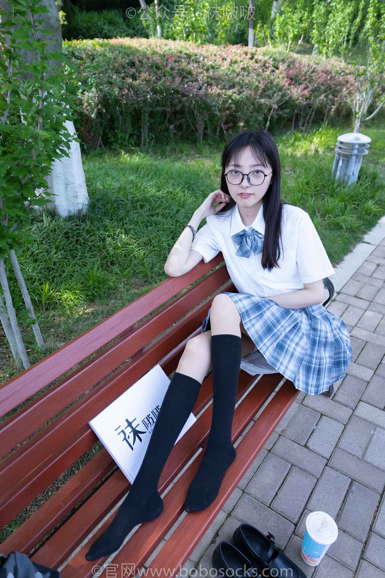 图片[78]-[BoBoSocks袜啵啵]NO.007 稚予-JK制服、皮鞋、黑色中筒棉袜、肉丝[143P] – 速更版-美库