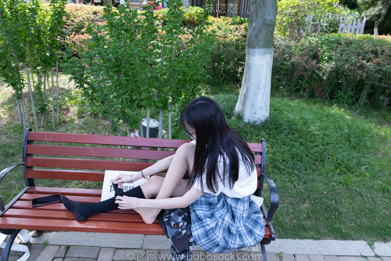 图片[100]-[BoBoSocks袜啵啵]NO.007 稚予-JK制服、皮鞋、黑色中筒棉袜、肉丝[143P] – 速更版-美库