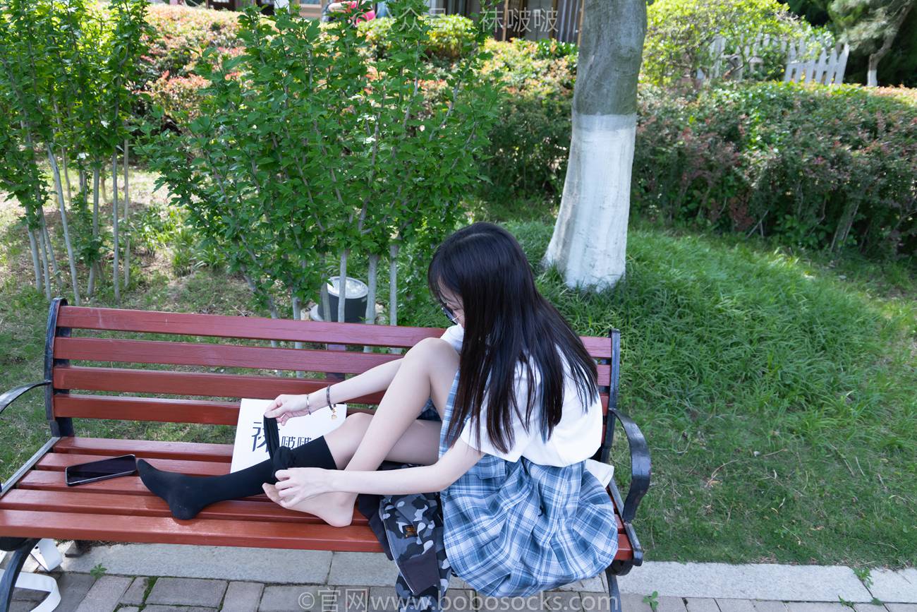 图片[101]-[BoBoSocks袜啵啵]NO.007 稚予-JK制服、皮鞋、黑色中筒棉袜、肉丝[143P] – 速更版-美库