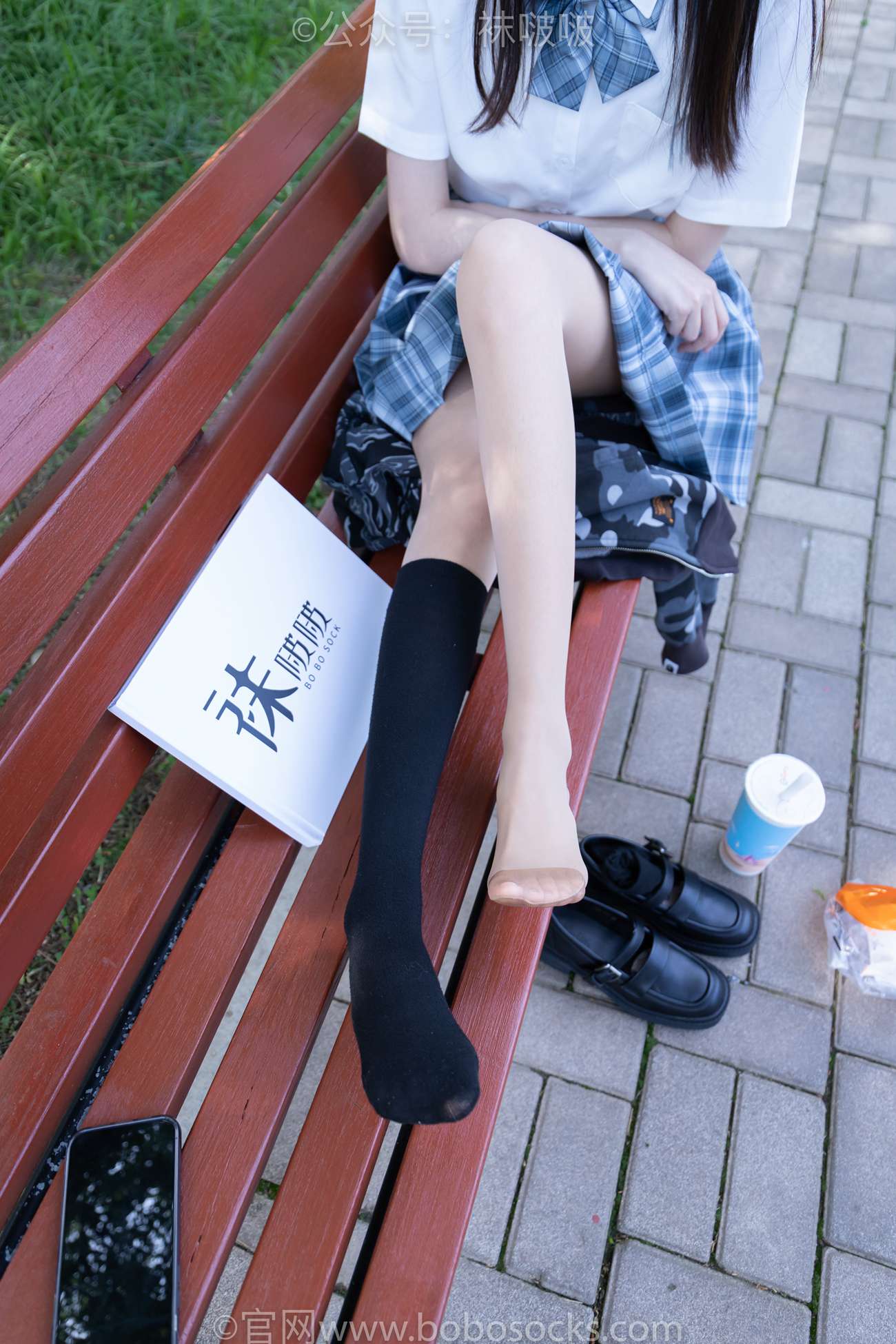 图片[103]-[BoBoSocks袜啵啵]NO.007 稚予-JK制服、皮鞋、黑色中筒棉袜、肉丝[143P] – 速更版-美库