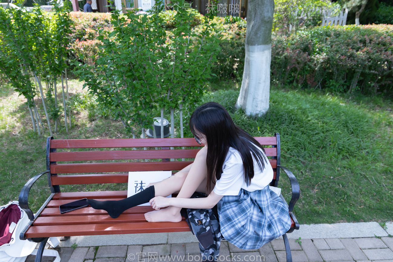图片[114]-[BoBoSocks袜啵啵]NO.007 稚予-JK制服、皮鞋、黑色中筒棉袜、肉丝[143P] – 速更版-美库