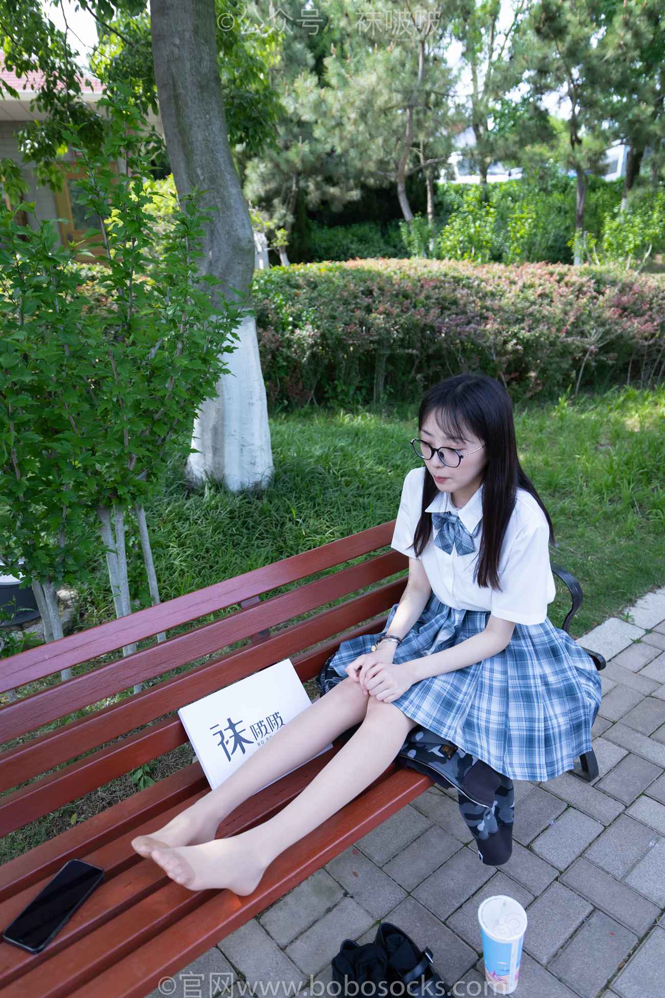 图片[126]-[BoBoSocks袜啵啵]NO.007 稚予-JK制服、皮鞋、黑色中筒棉袜、肉丝[143P] – 速更版-美库