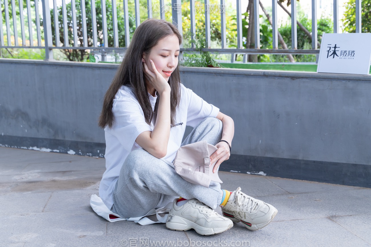 图片[39]-[BoBoSocks袜啵啵]NO.012 泡芙-运动鞋、白棉袜、裸足[132P] – 速更版-美库