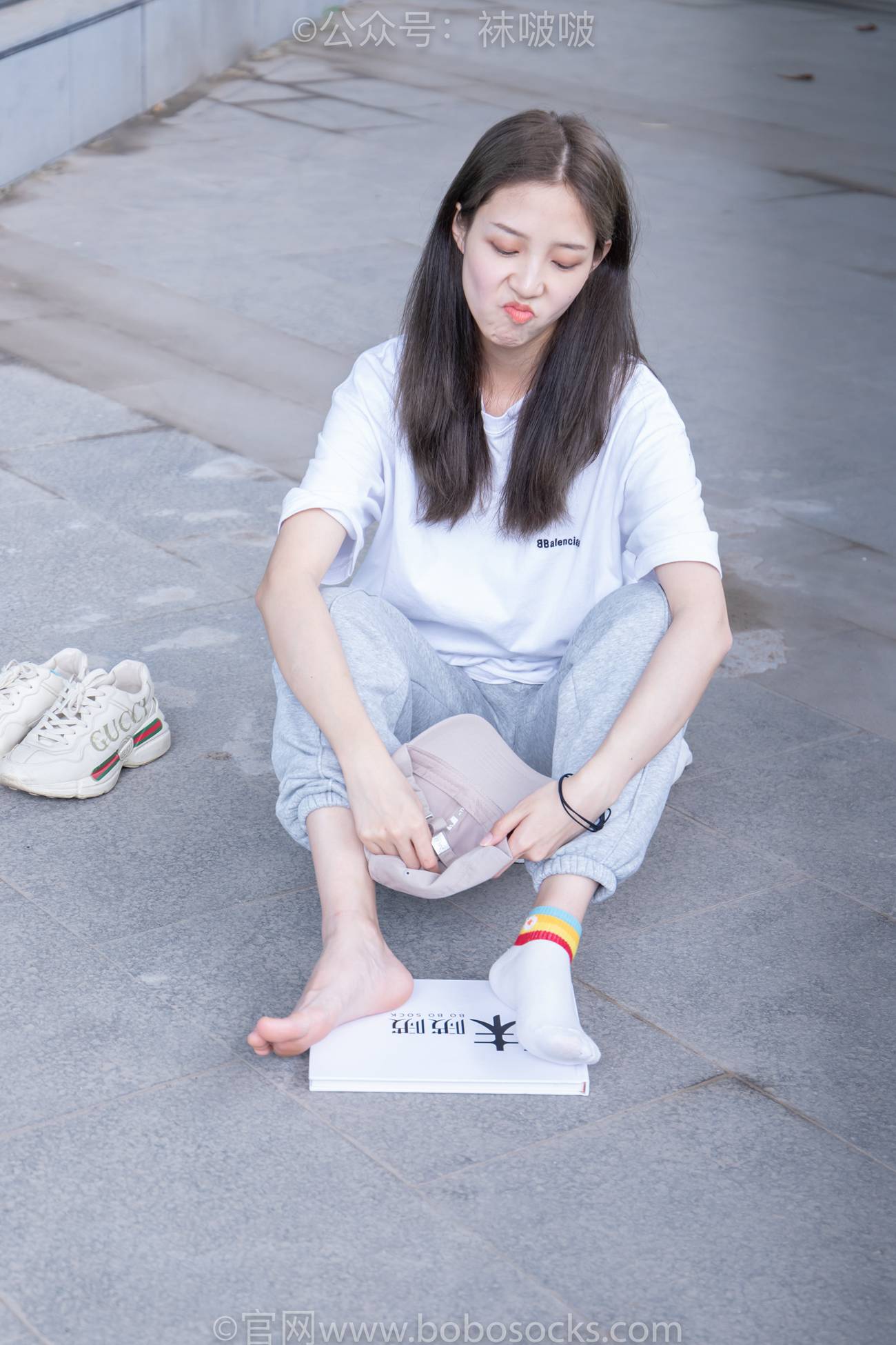 图片[96]-[BoBoSocks袜啵啵]NO.012 泡芙-运动鞋、白棉袜、裸足[132P] – 速更版-美库