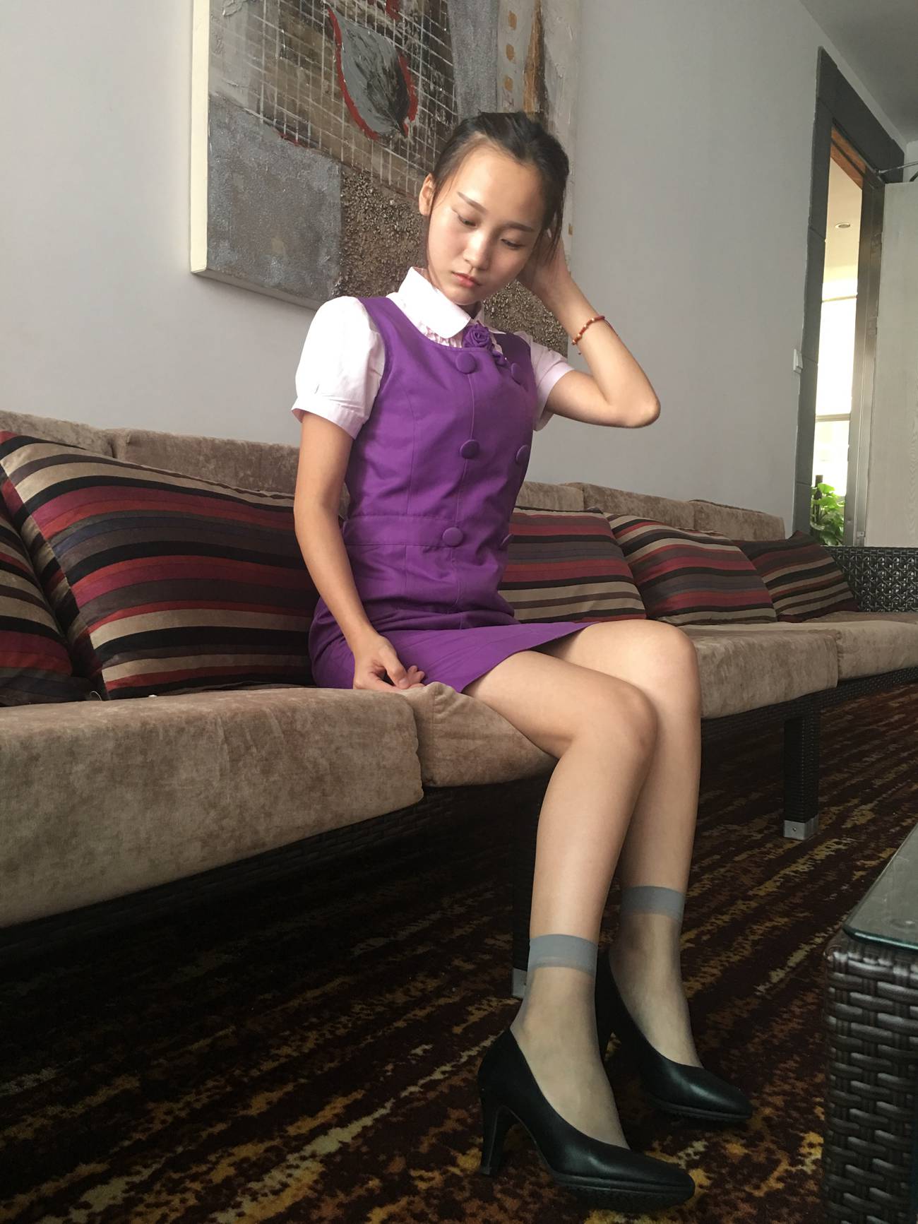 图片[10]-学妹校园寝室短丝系列014期 洁文[50P] – 速更版-美库