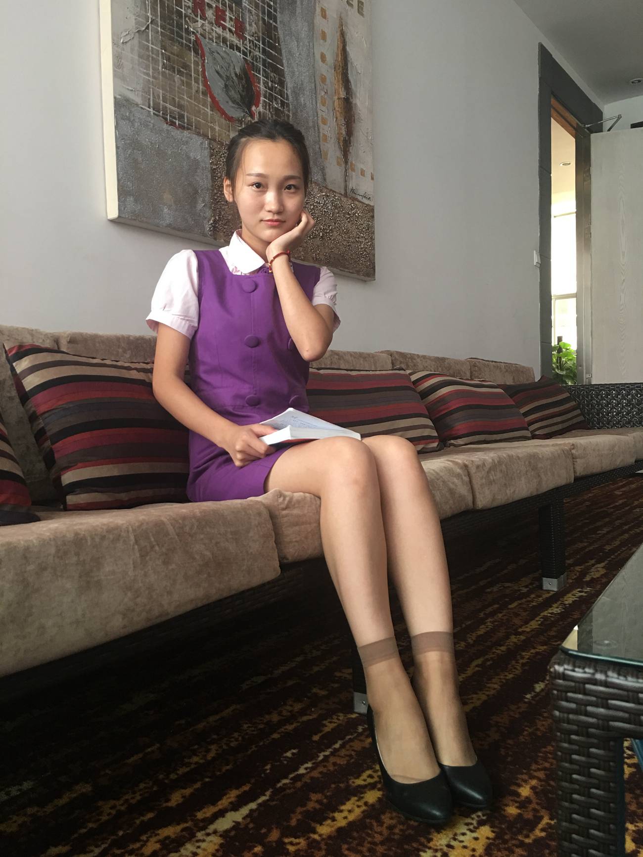 图片[12]-学妹校园寝室短丝系列014期 洁文[50P] – 速更版-美库