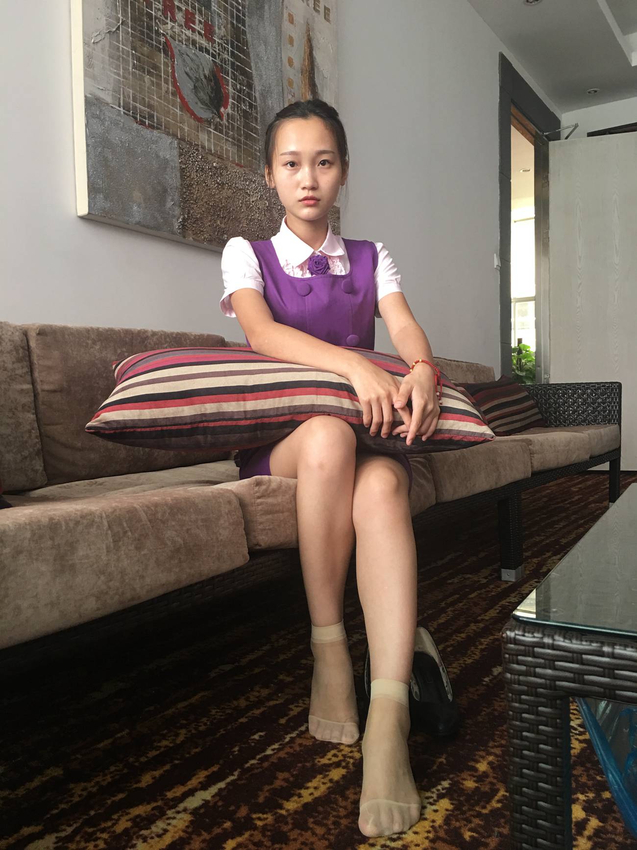 图片[14]-学妹校园寝室短丝系列014期 洁文[50P] – 速更版-美库