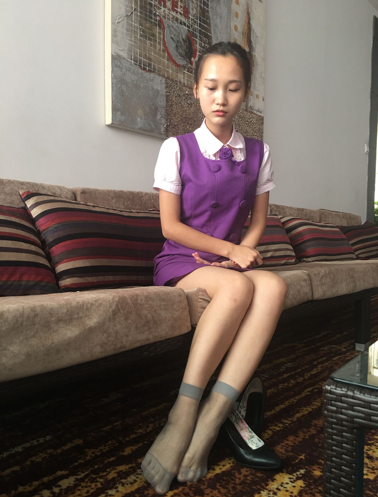 图片[16]-学妹校园寝室短丝系列014期 洁文[50P] – 速更版-美库