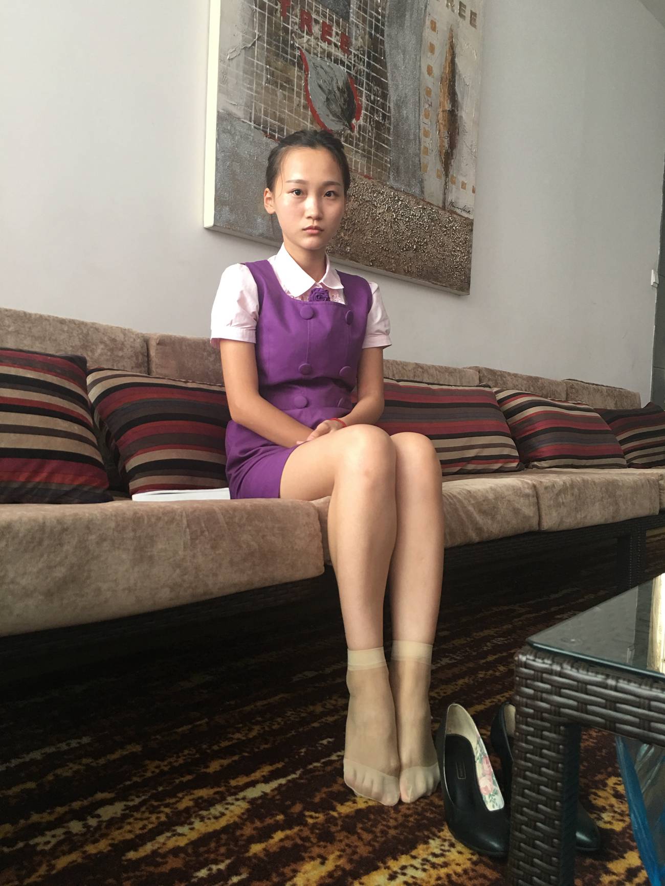 图片[17]-学妹校园寝室短丝系列014期 洁文[50P] – 速更版-美库