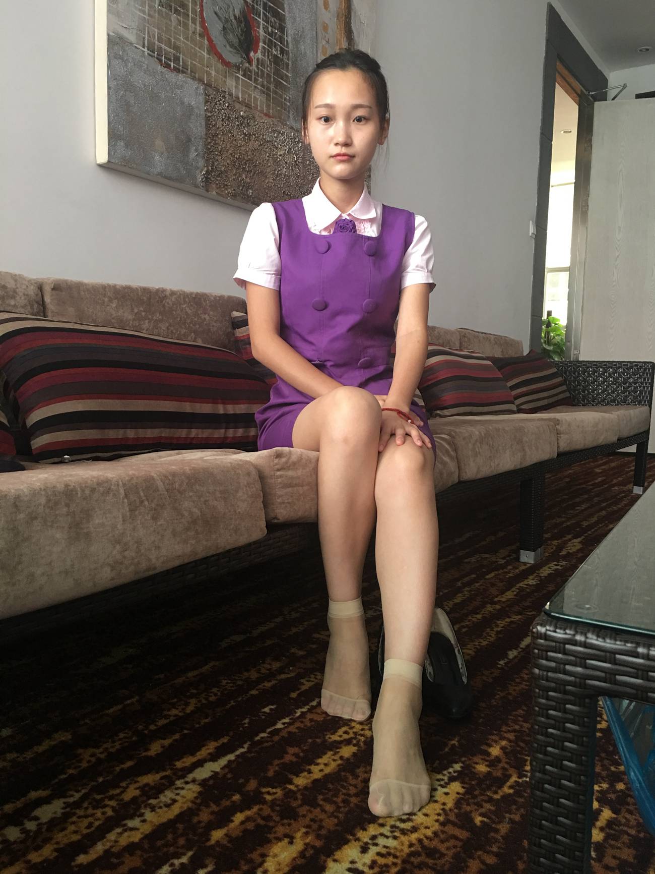 图片[22]-学妹校园寝室短丝系列014期 洁文[50P] – 速更版-美库