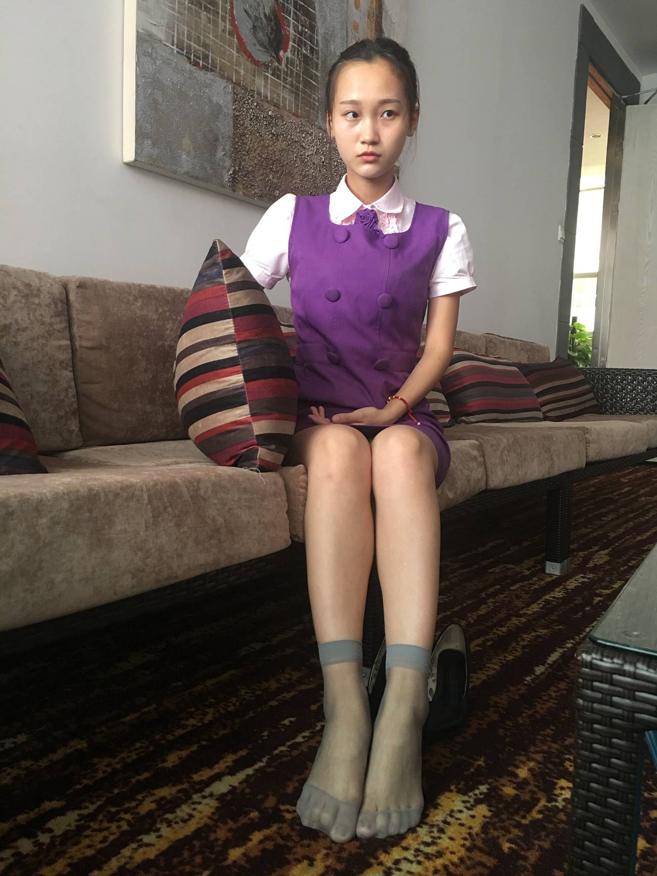 图片[23]-学妹校园寝室短丝系列014期 洁文[50P] – 速更版-美库