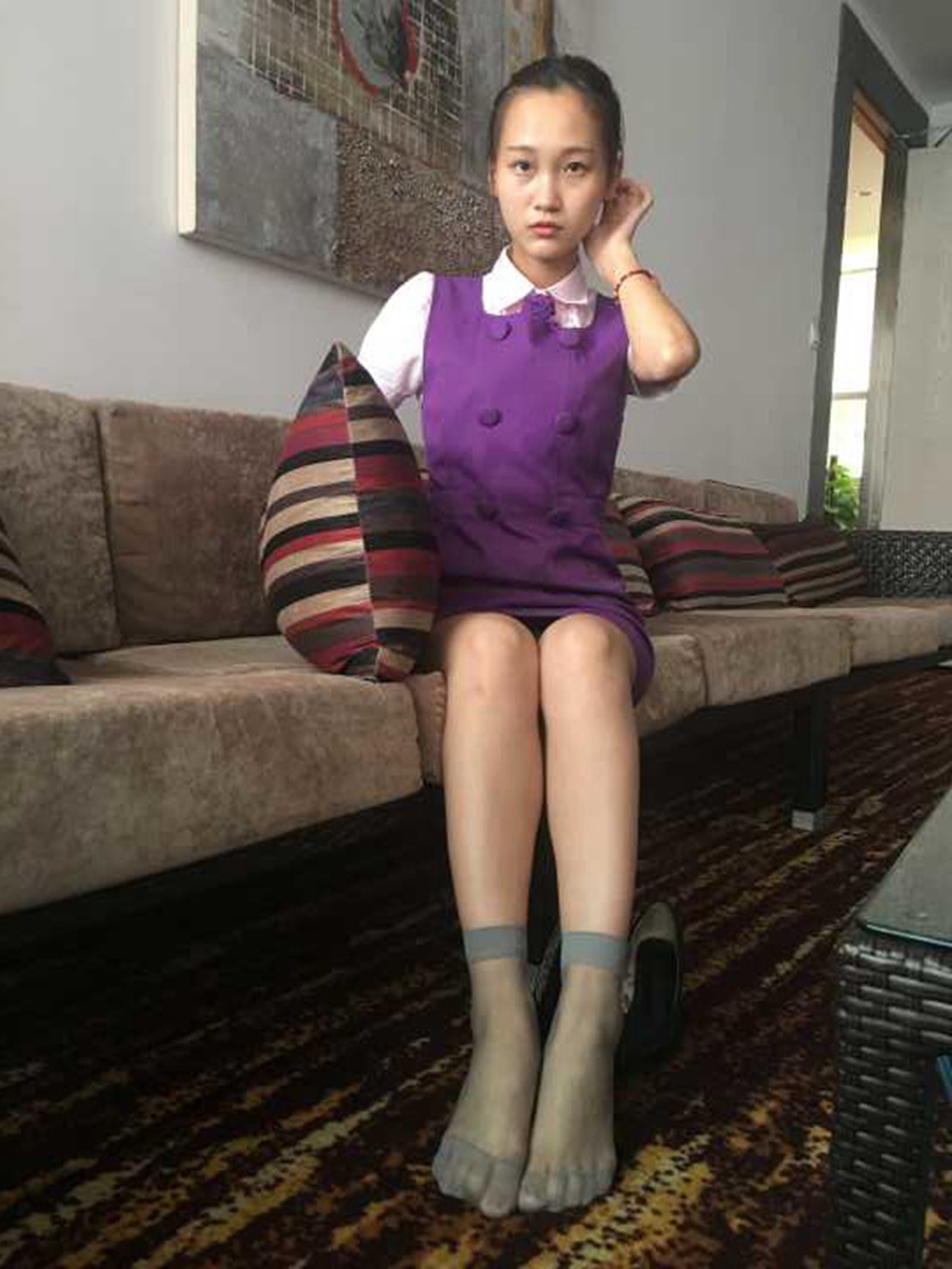 图片[30]-学妹校园寝室短丝系列014期 洁文[50P] – 速更版-美库