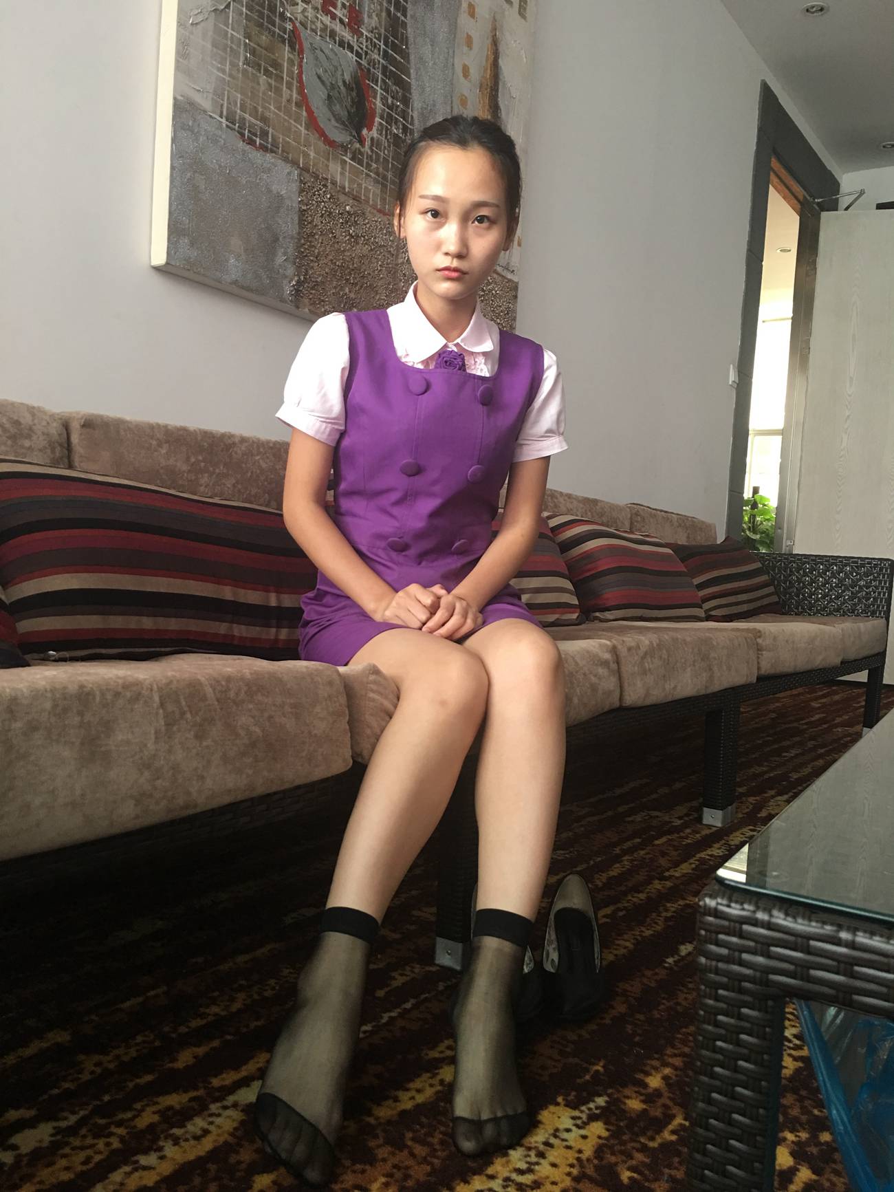 图片[32]-学妹校园寝室短丝系列014期 洁文[50P] – 速更版-美库