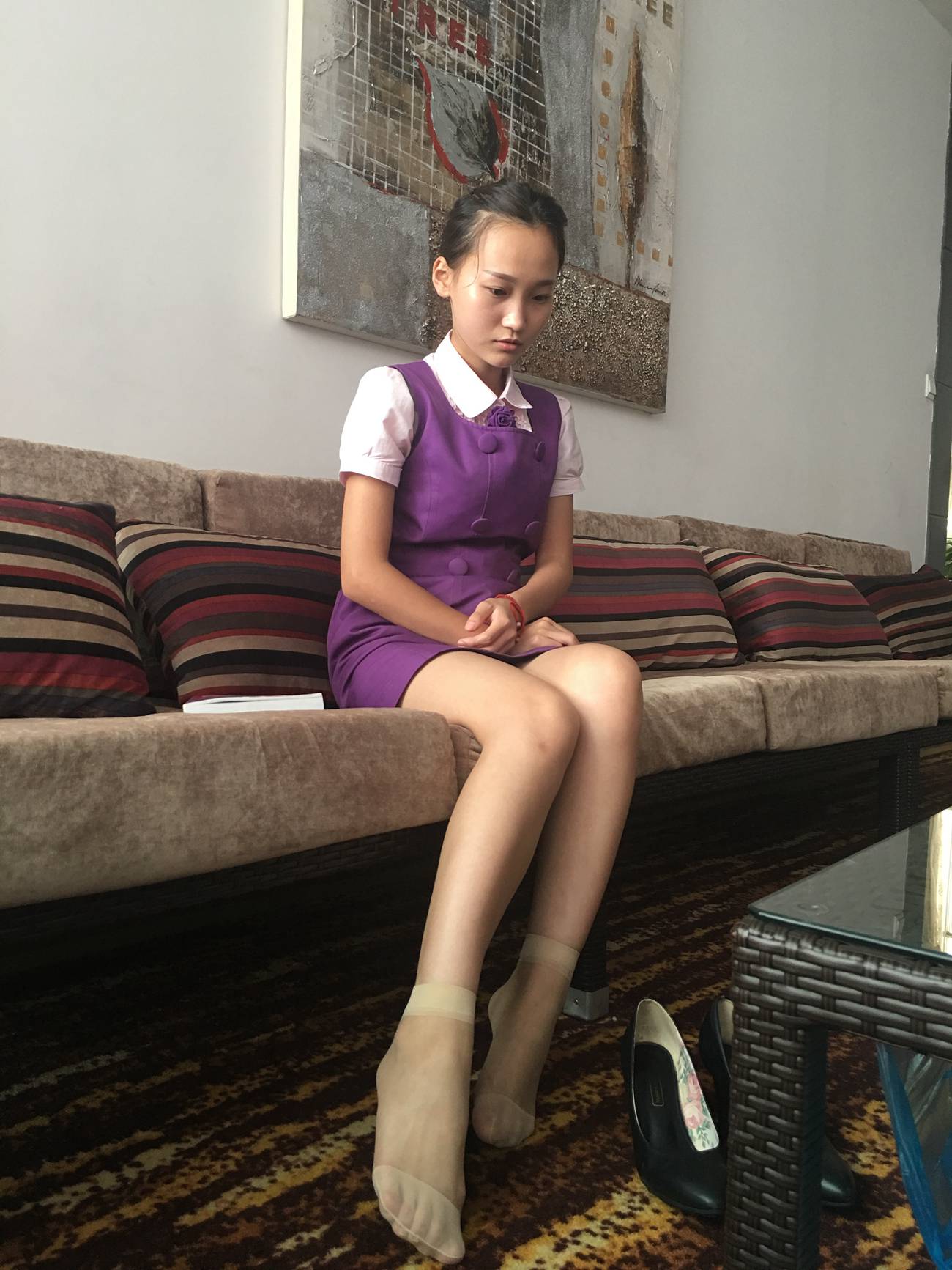 图片[37]-学妹校园寝室短丝系列014期 洁文[50P] – 速更版-美库