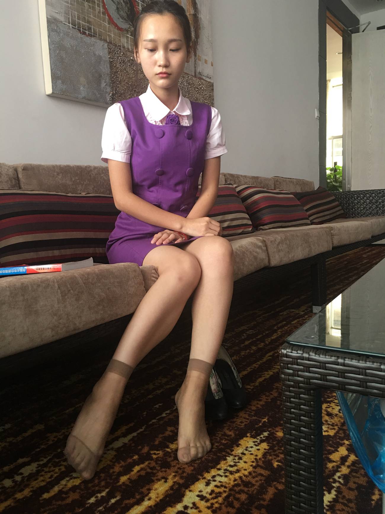 图片[40]-学妹校园寝室短丝系列014期 洁文[50P] – 速更版-美库