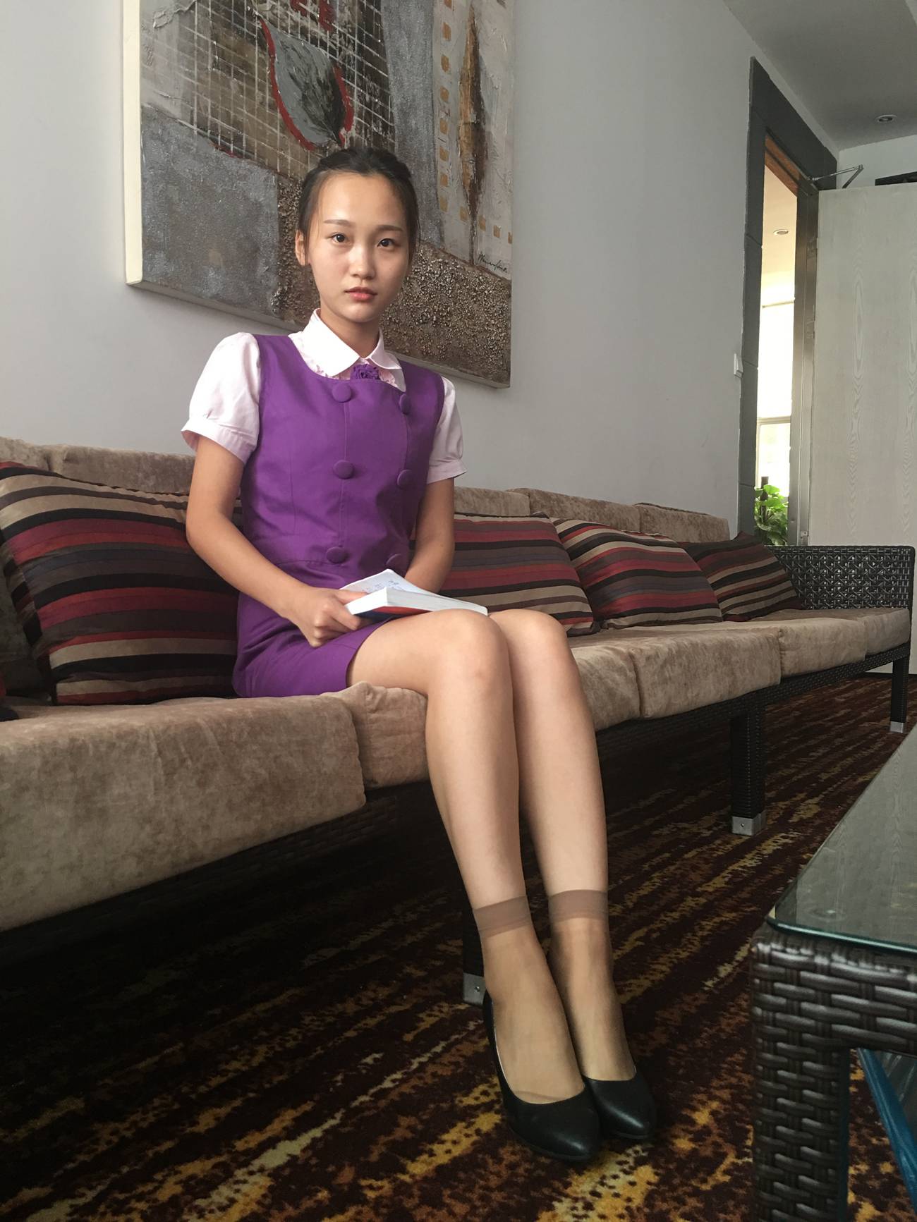 图片[45]-学妹校园寝室短丝系列014期 洁文[50P] – 速更版-美库