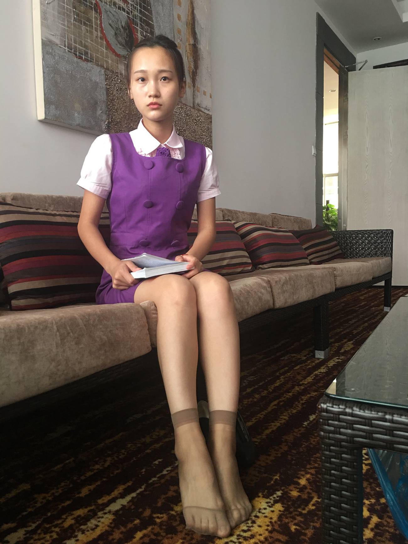 图片[46]-学妹校园寝室短丝系列014期 洁文[50P] – 速更版-美库