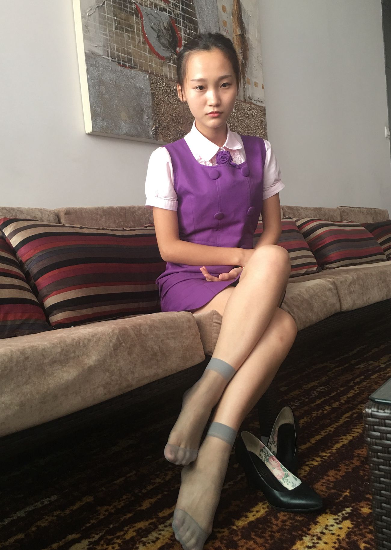 图片[50]-学妹校园寝室短丝系列014期 洁文[50P] – 速更版-美库