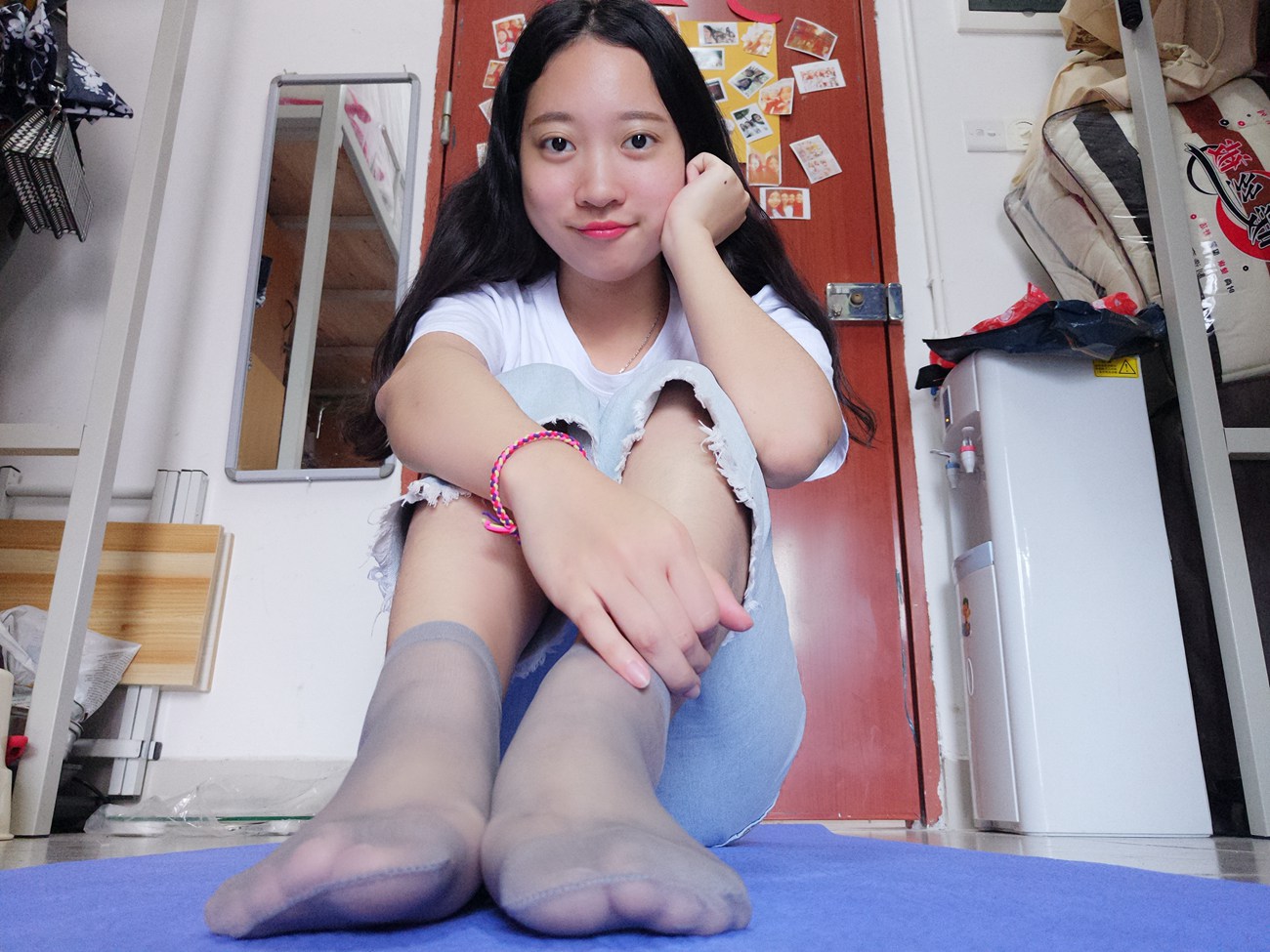 图片[10]-学妹校园寝室短丝系列015期 锦玲[61P] – 速更版-美库