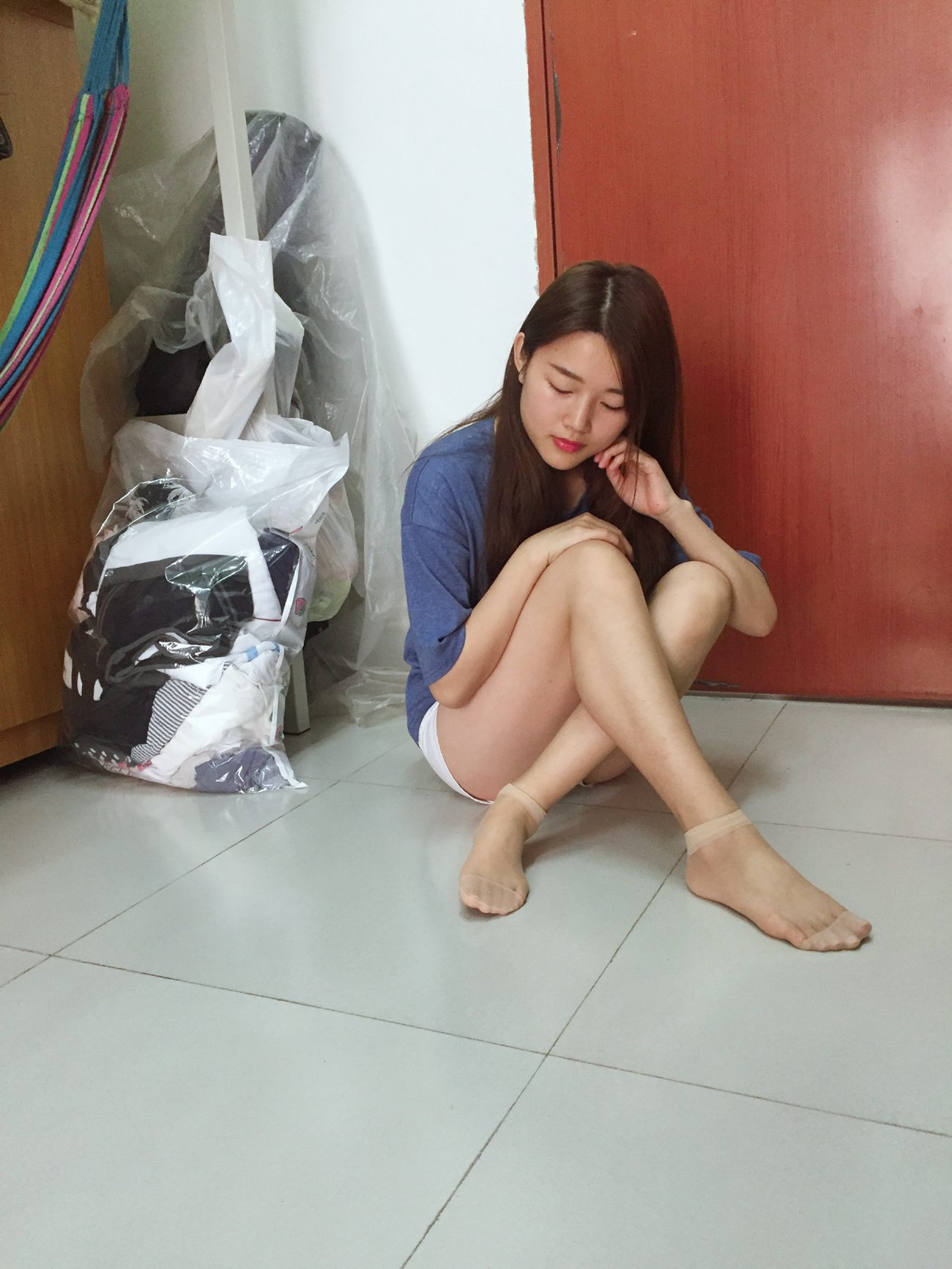 图片[15]-学妹校园寝室短丝系列015期 锦玲[61P] – 速更版-美库