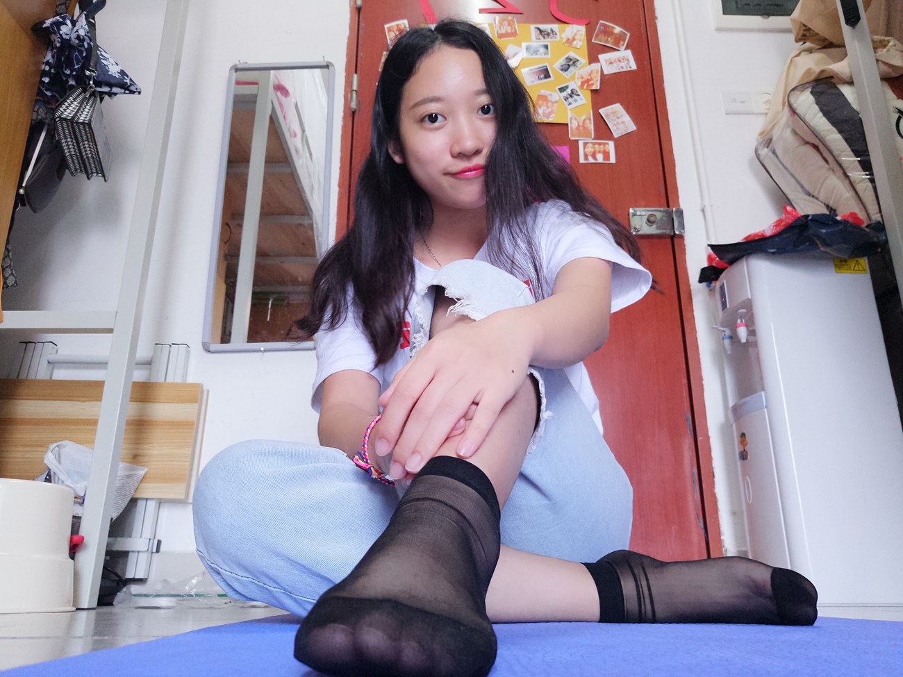 图片[20]-学妹校园寝室短丝系列015期 锦玲[61P] – 速更版-美库