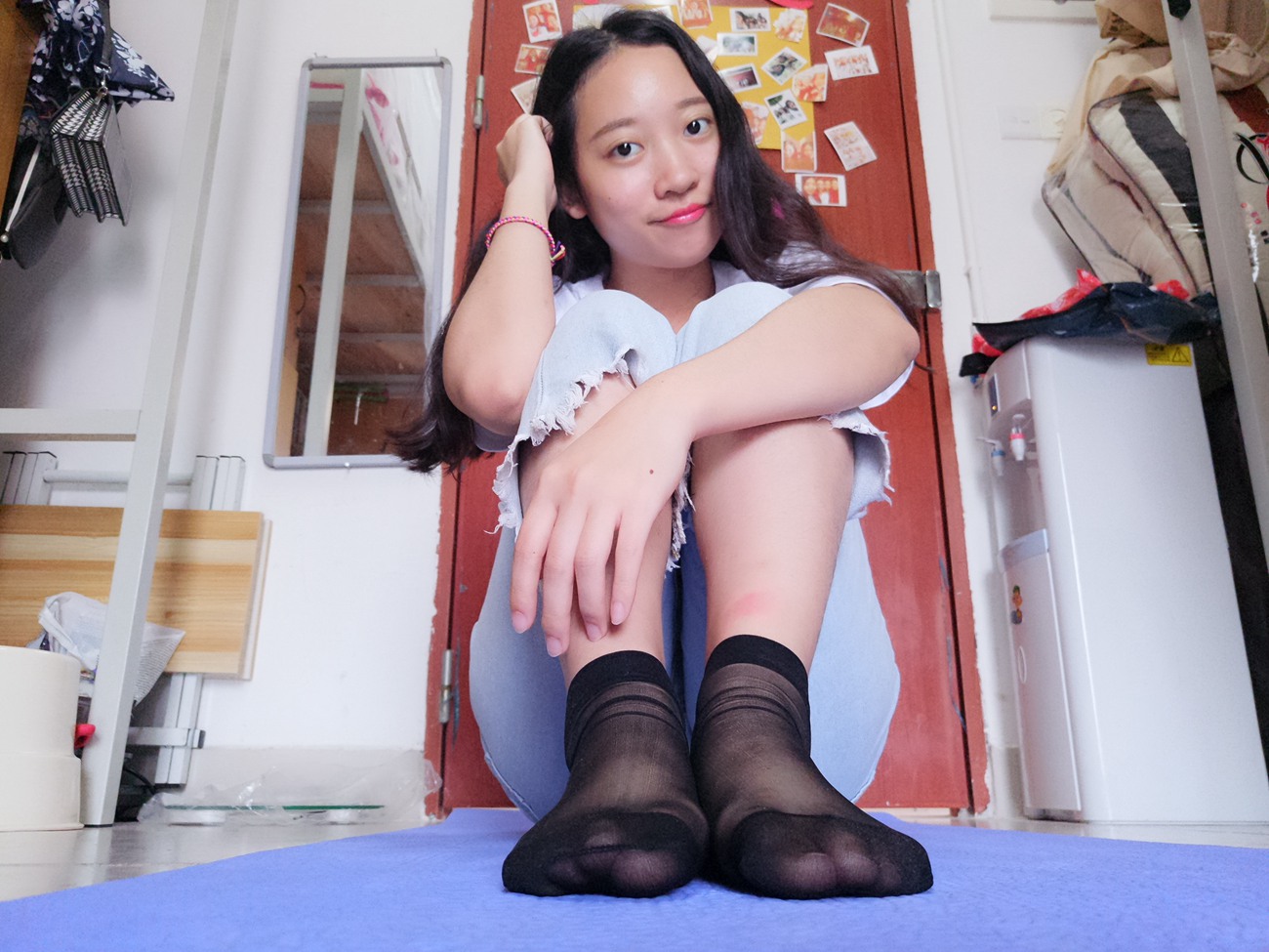 图片[37]-学妹校园寝室短丝系列015期 锦玲[61P] – 速更版-美库