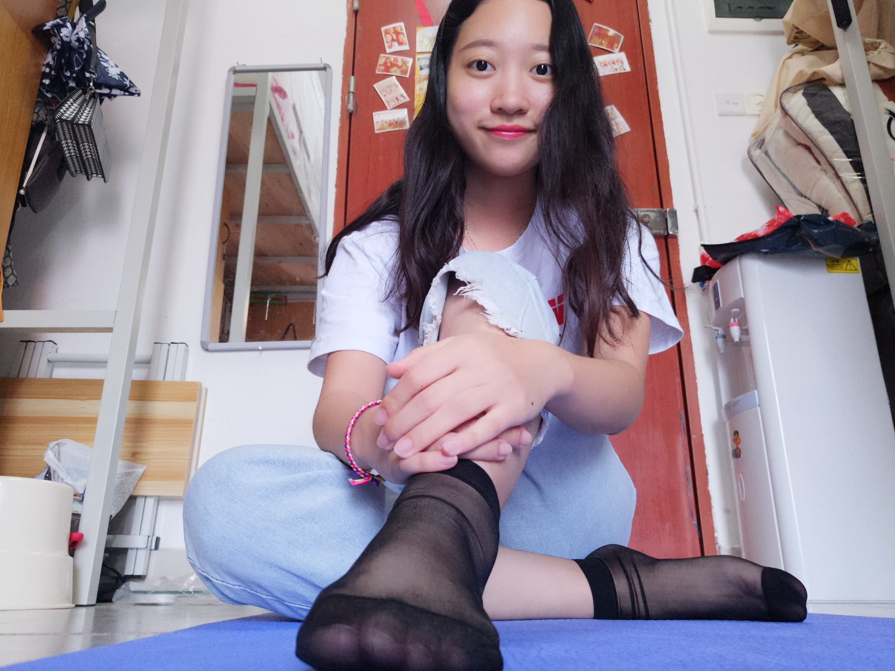 图片[36]-学妹校园寝室短丝系列015期 锦玲[61P] – 速更版-美库