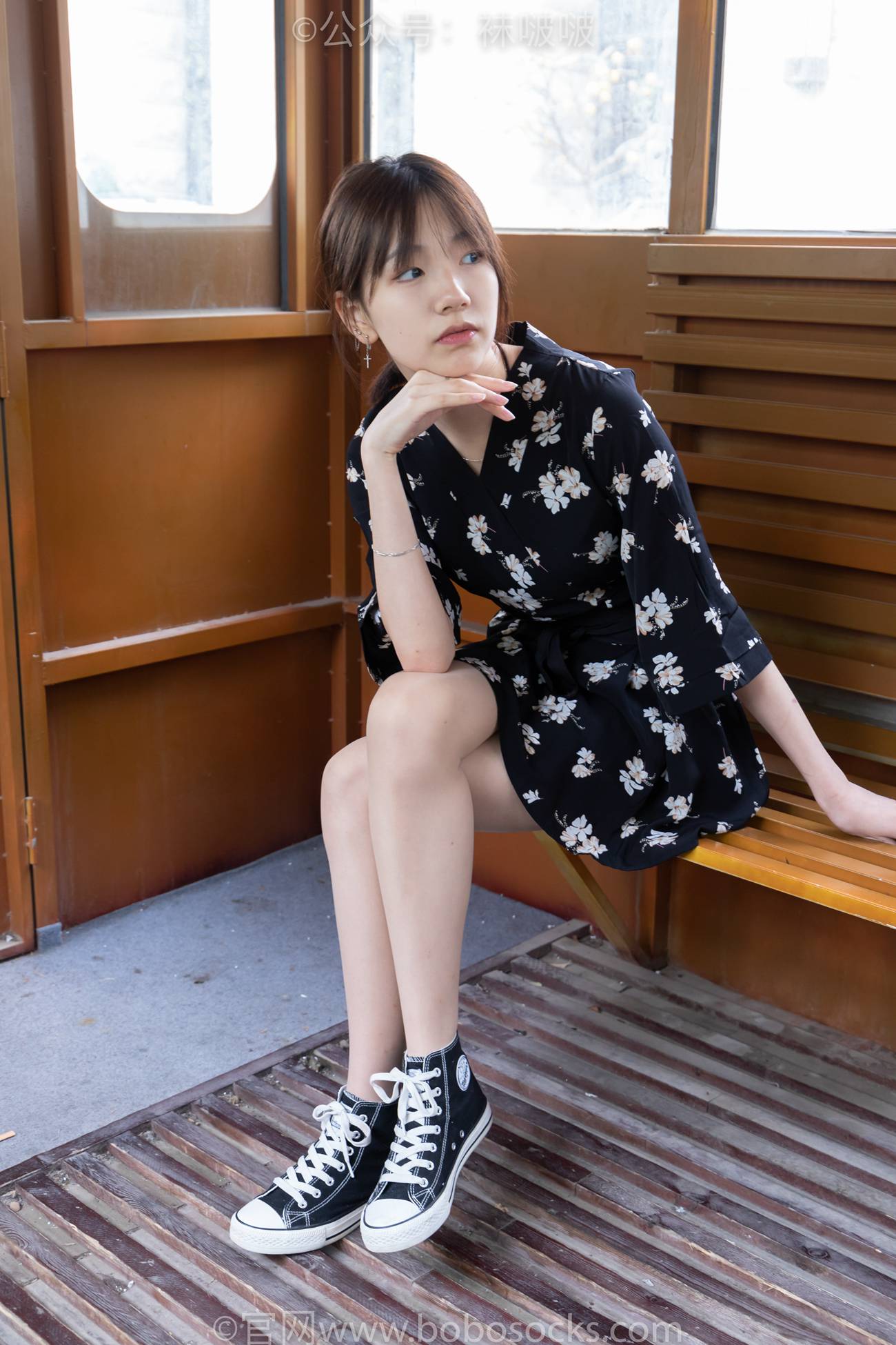 图片[28]-[BoBoSocks袜啵啵]NO.013 小甜豆-匡威帆布鞋、浅灰色短棉袜、肉丝[132P] – 速更版-美库