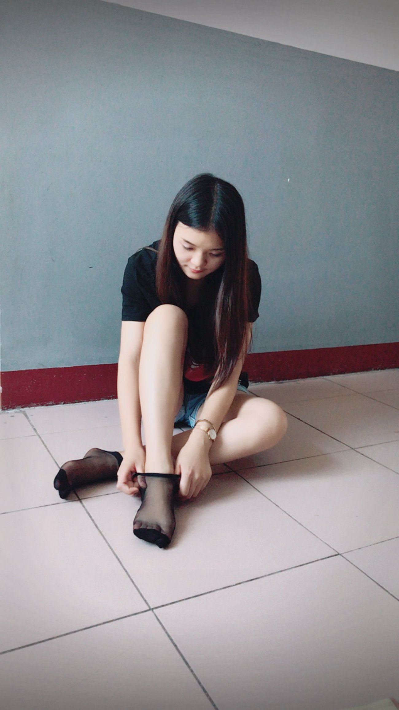 图片[64]-学妹校园寝室短丝系列018期 李欢[112P] – 速更版-美库