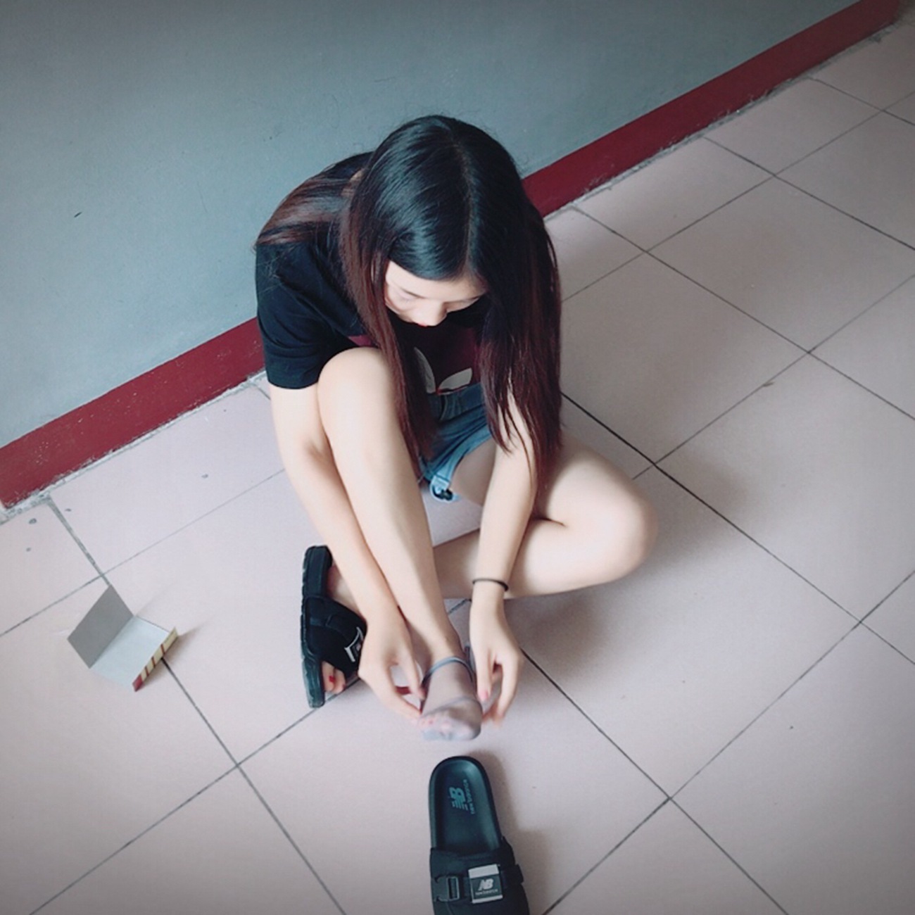 图片[92]-学妹校园寝室短丝系列018期 李欢[112P] – 速更版-美库