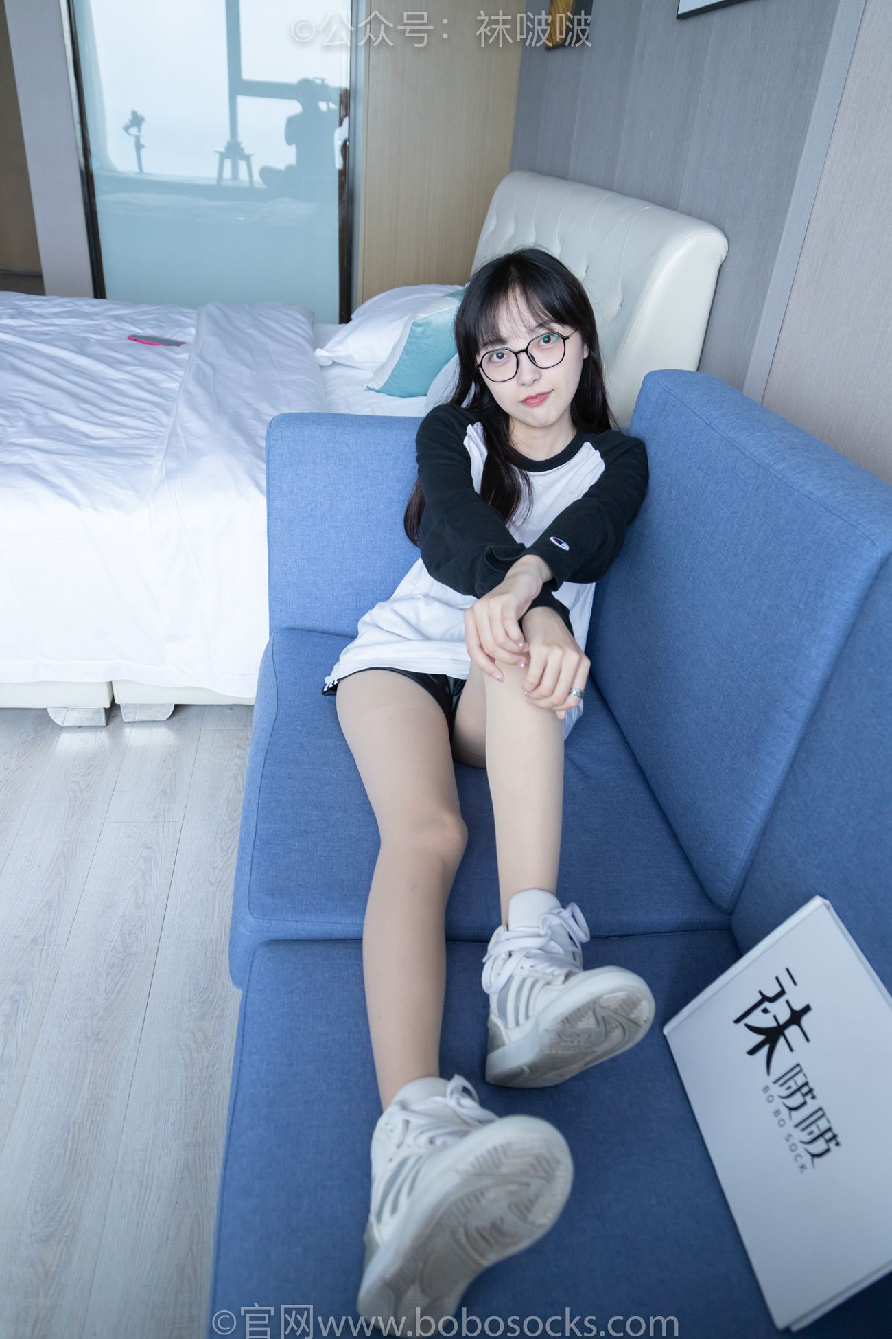 图片[10]-[BoBoSocks袜啵啵]NO.015 稚予-阿迪板鞋、白色短棉袜、肉丝[135P] – 速更版-美库