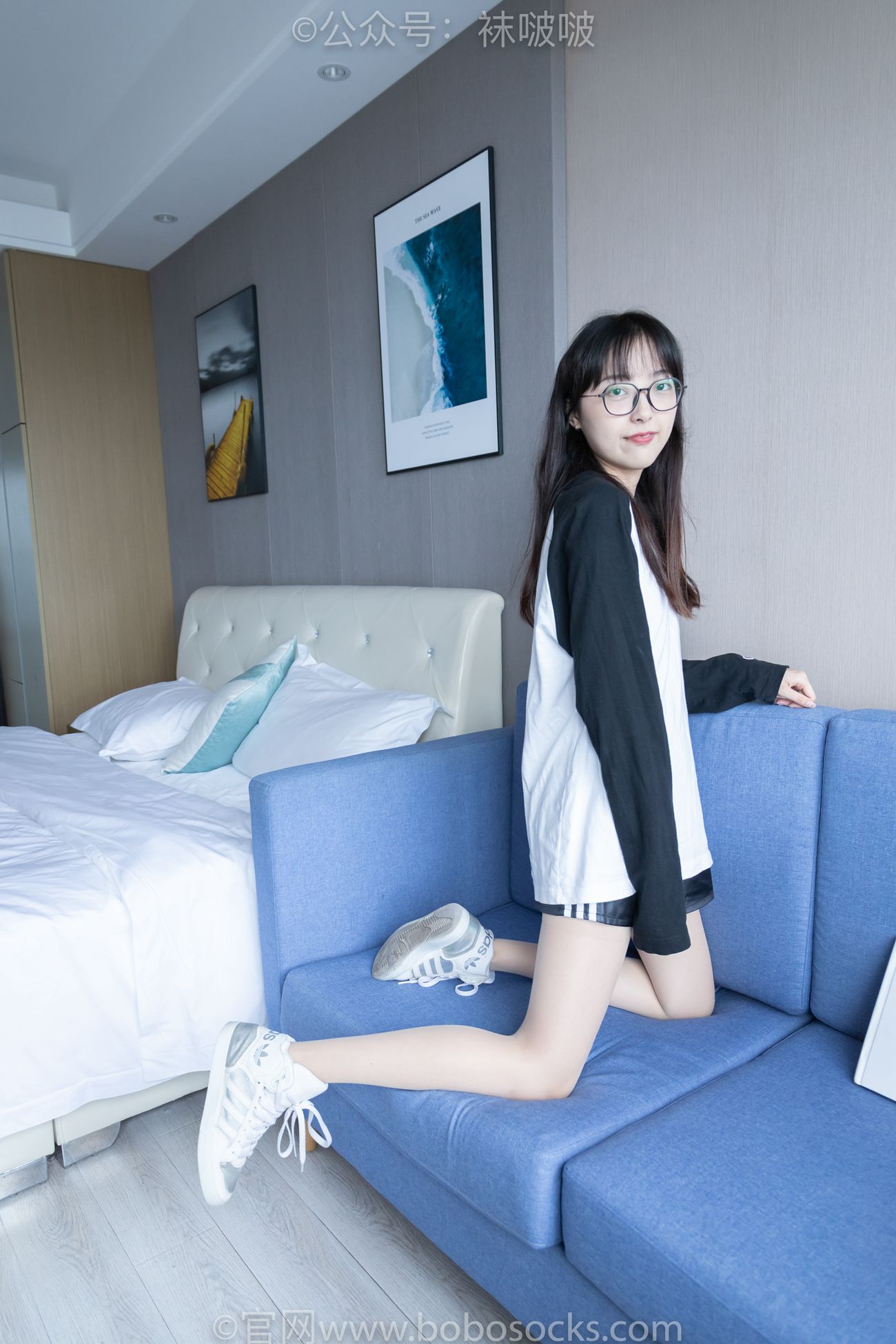 图片[16]-[BoBoSocks袜啵啵]NO.015 稚予-阿迪板鞋、白色短棉袜、肉丝[135P] – 速更版-美库