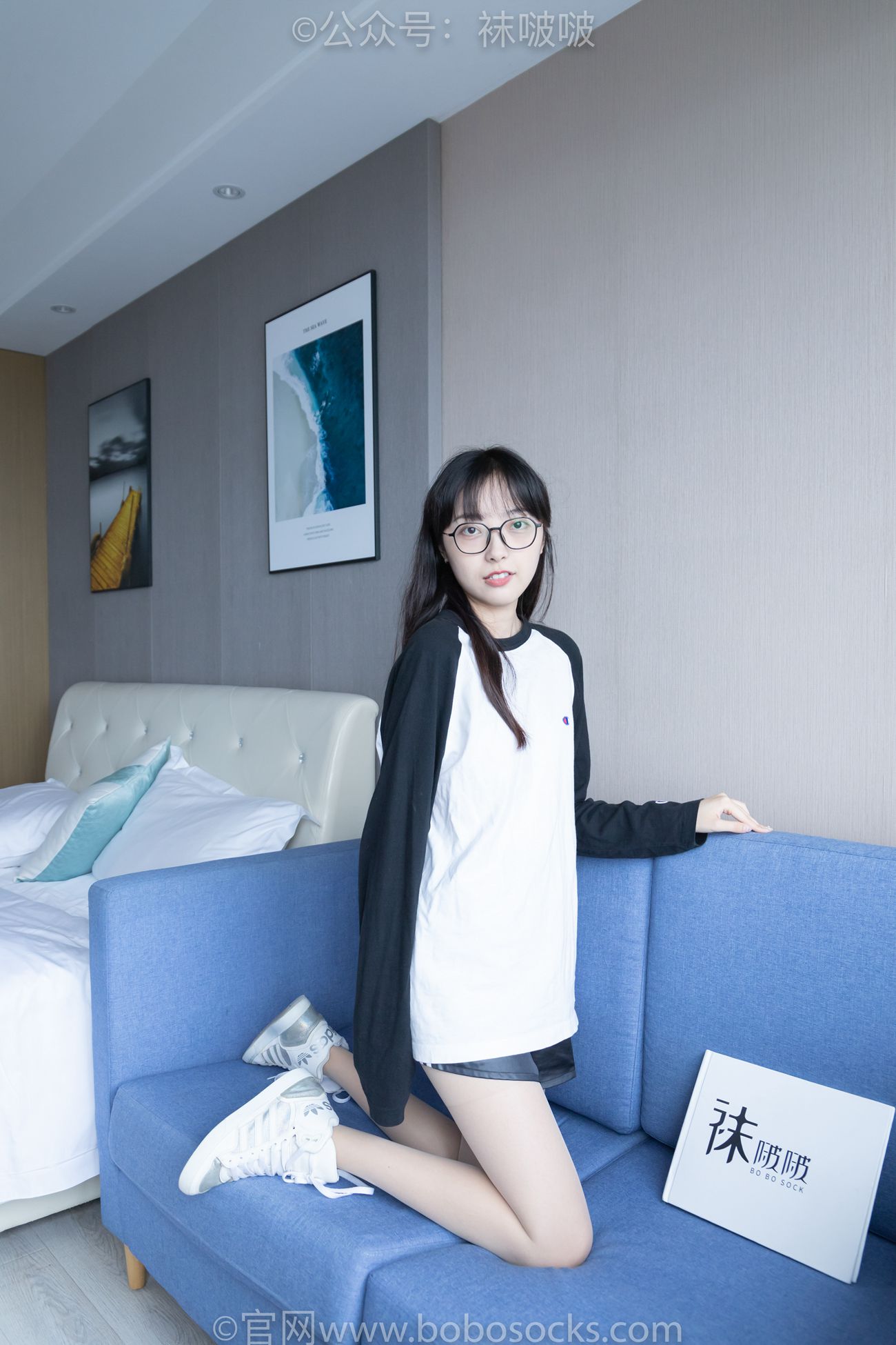 图片[17]-[BoBoSocks袜啵啵]NO.015 稚予-阿迪板鞋、白色短棉袜、肉丝[135P] – 速更版-美库