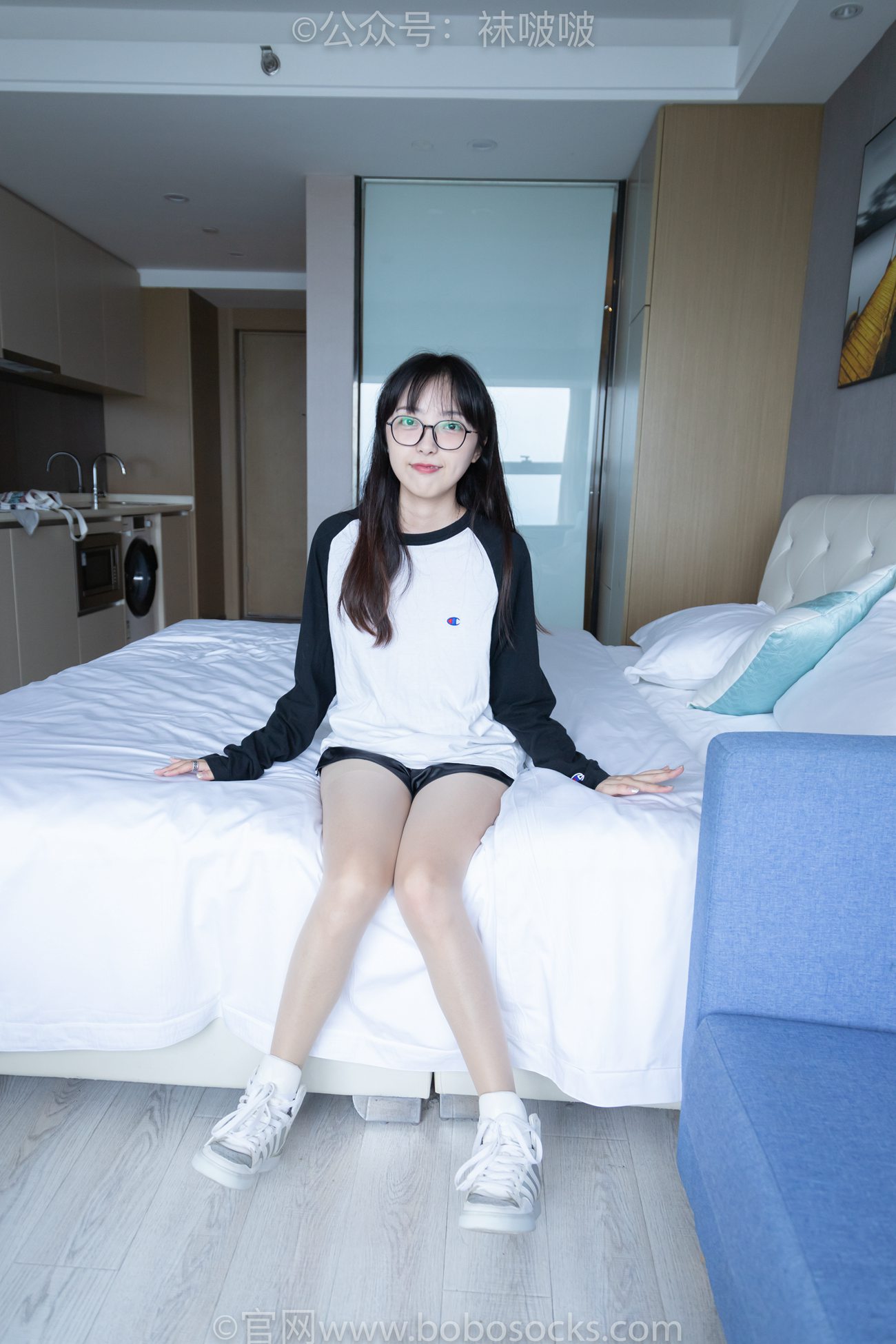 图片[20]-[BoBoSocks袜啵啵]NO.015 稚予-阿迪板鞋、白色短棉袜、肉丝[135P] – 速更版-美库