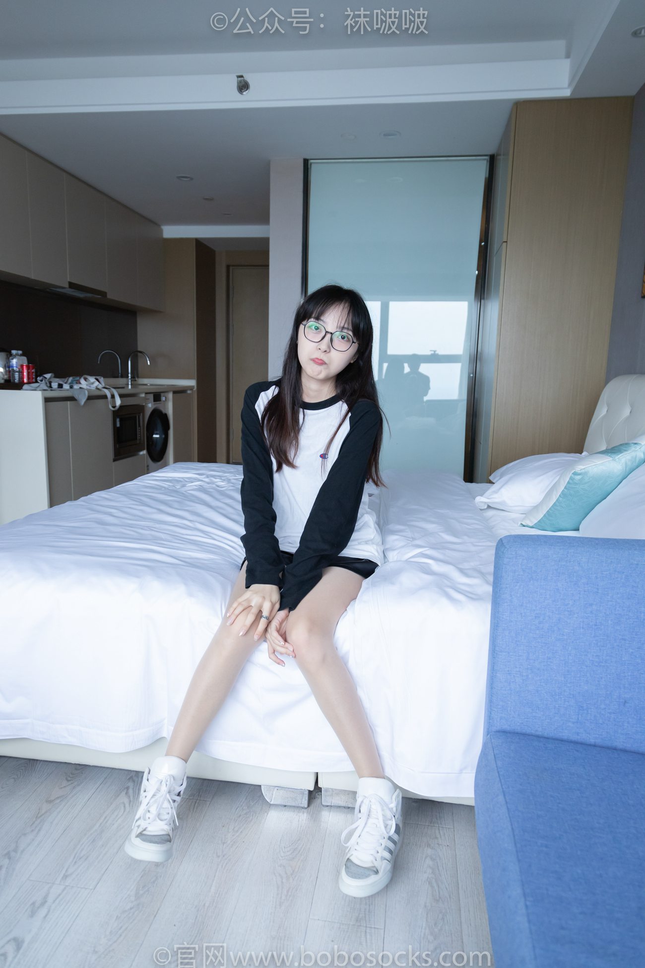 图片[21]-[BoBoSocks袜啵啵]NO.015 稚予-阿迪板鞋、白色短棉袜、肉丝[135P] – 速更版-美库
