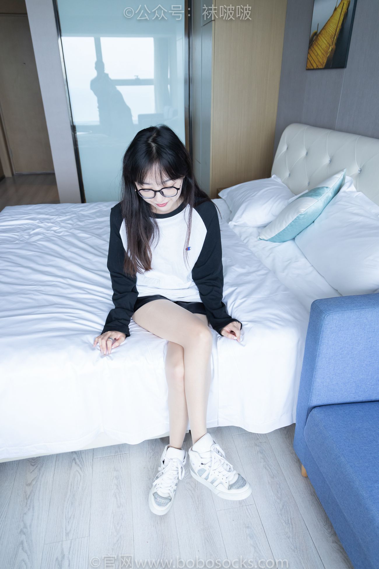 图片[23]-[BoBoSocks袜啵啵]NO.015 稚予-阿迪板鞋、白色短棉袜、肉丝[135P] – 速更版-美库