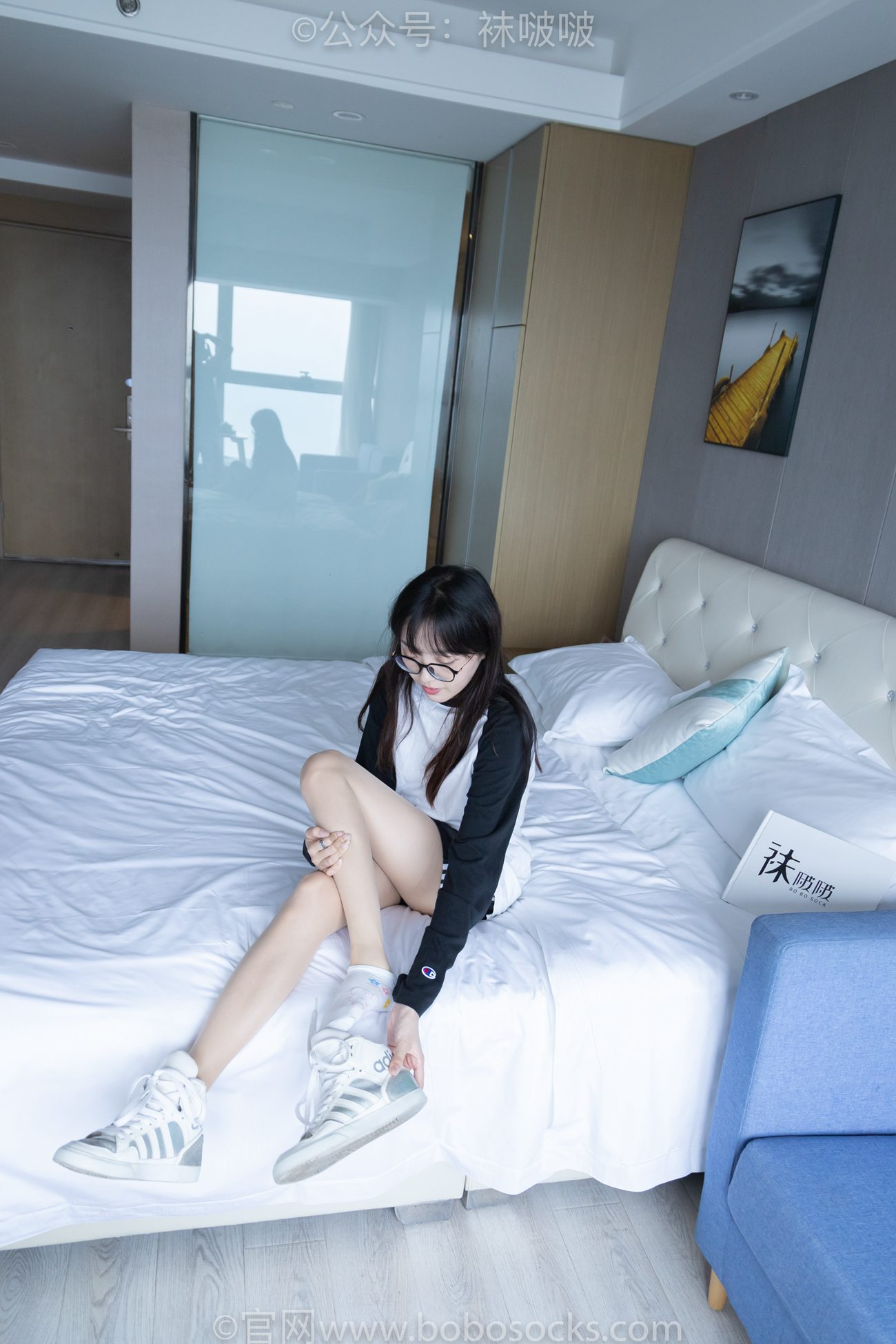 图片[40]-[BoBoSocks袜啵啵]NO.015 稚予-阿迪板鞋、白色短棉袜、肉丝[135P] – 速更版-美库