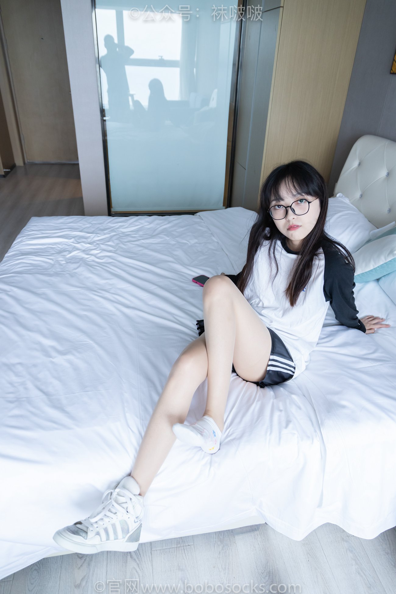 图片[45]-[BoBoSocks袜啵啵]NO.015 稚予-阿迪板鞋、白色短棉袜、肉丝[135P] – 速更版-美库