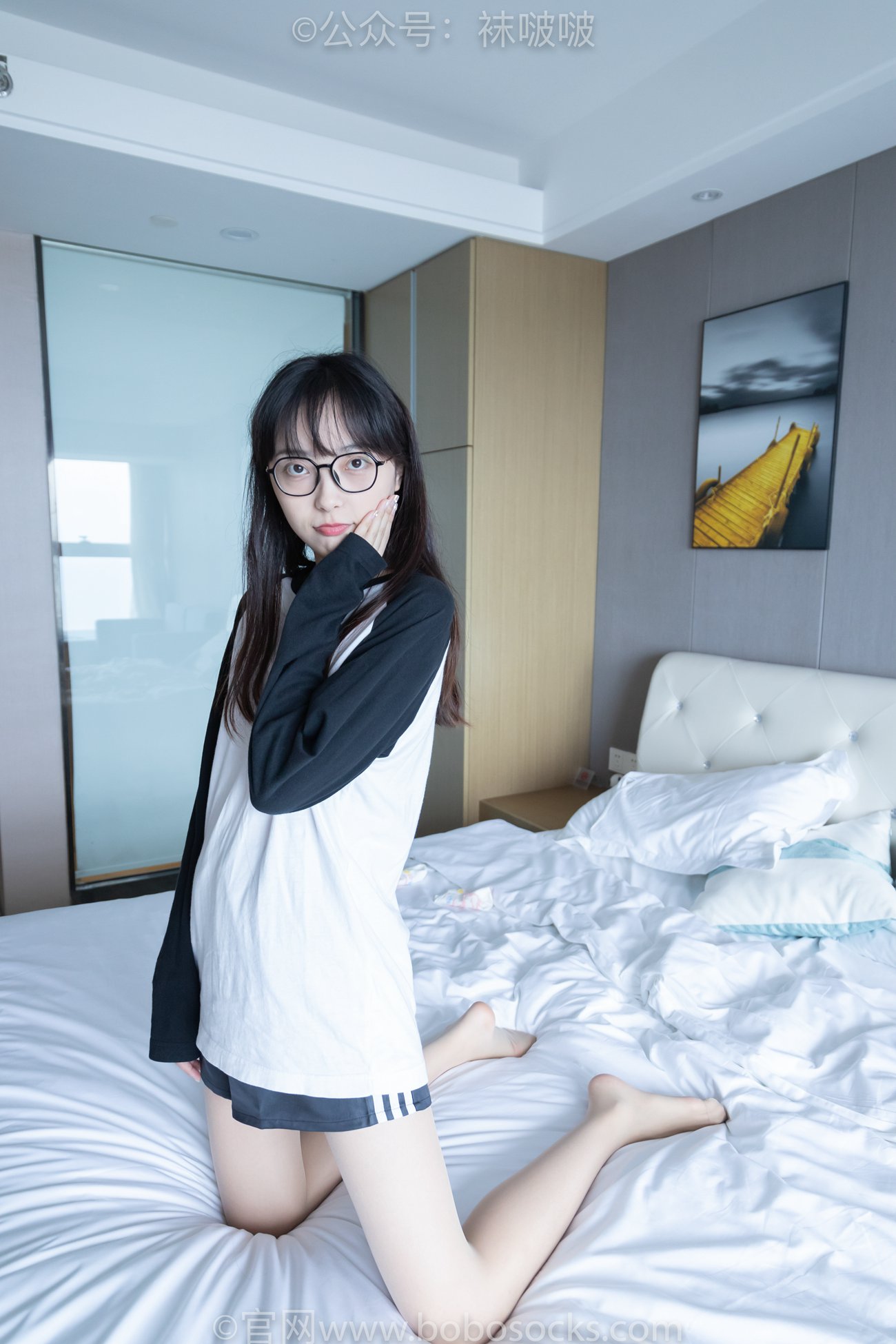 图片[121]-[BoBoSocks袜啵啵]NO.015 稚予-阿迪板鞋、白色短棉袜、肉丝[135P] – 速更版-美库