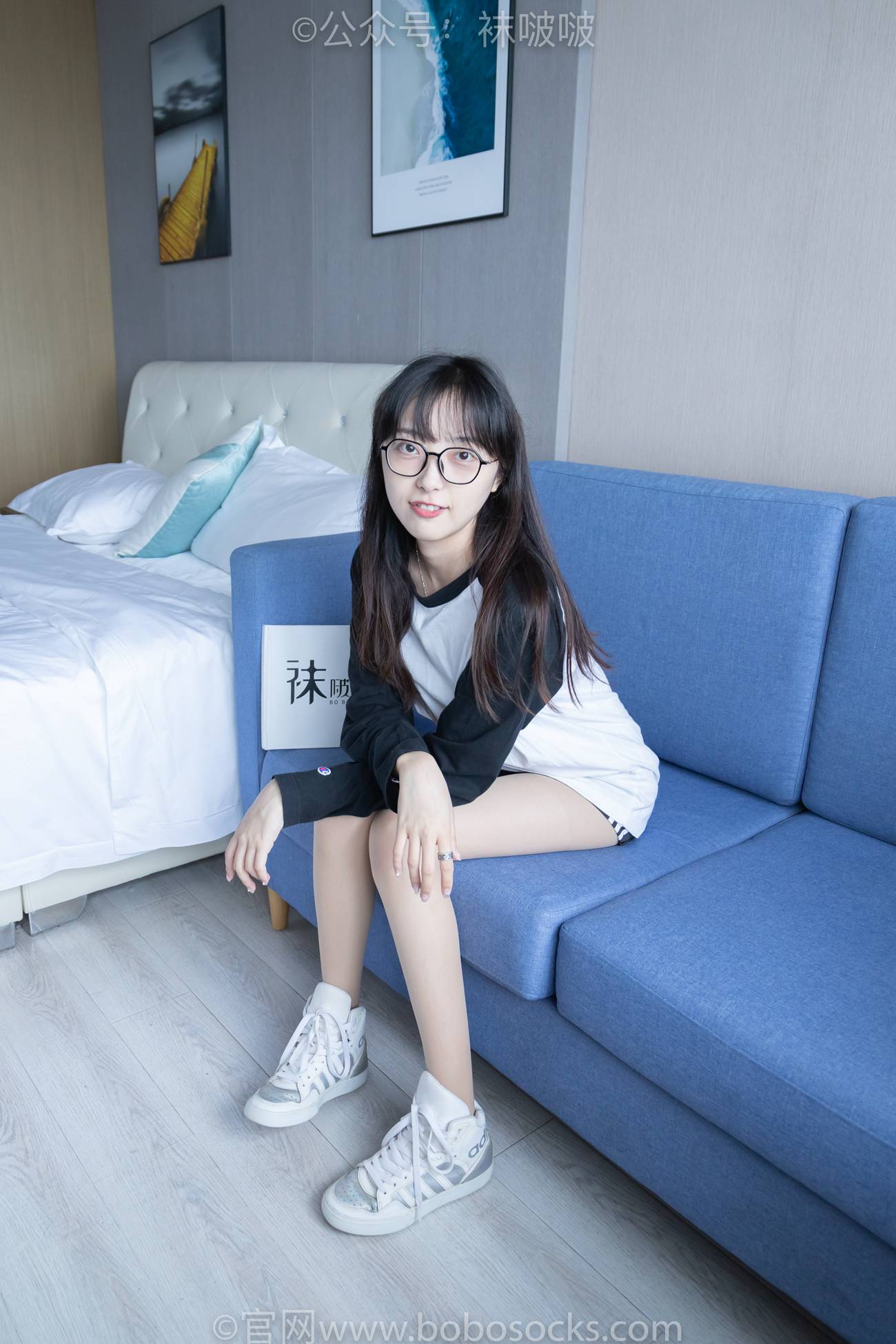 图片[134]-[BoBoSocks袜啵啵]NO.015 稚予-阿迪板鞋、白色短棉袜、肉丝[135P] – 速更版-美库