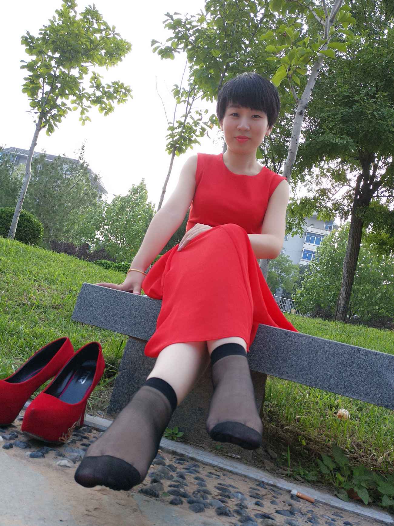 图片[23]-学妹校园寝室短丝系列022期 冯婷[98P] – 速更版-美库