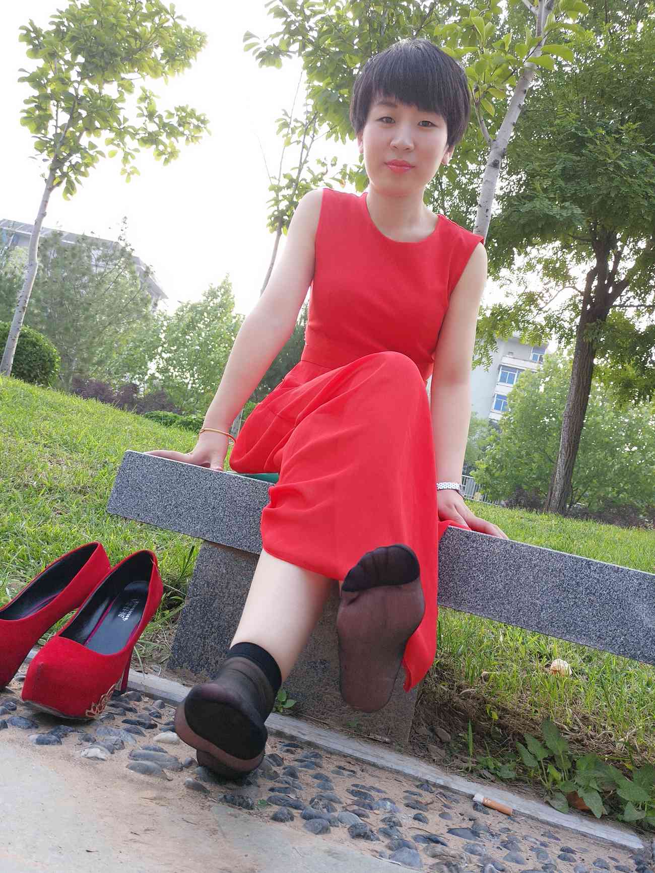 图片[55]-学妹校园寝室短丝系列022期 冯婷[98P] – 速更版-美库