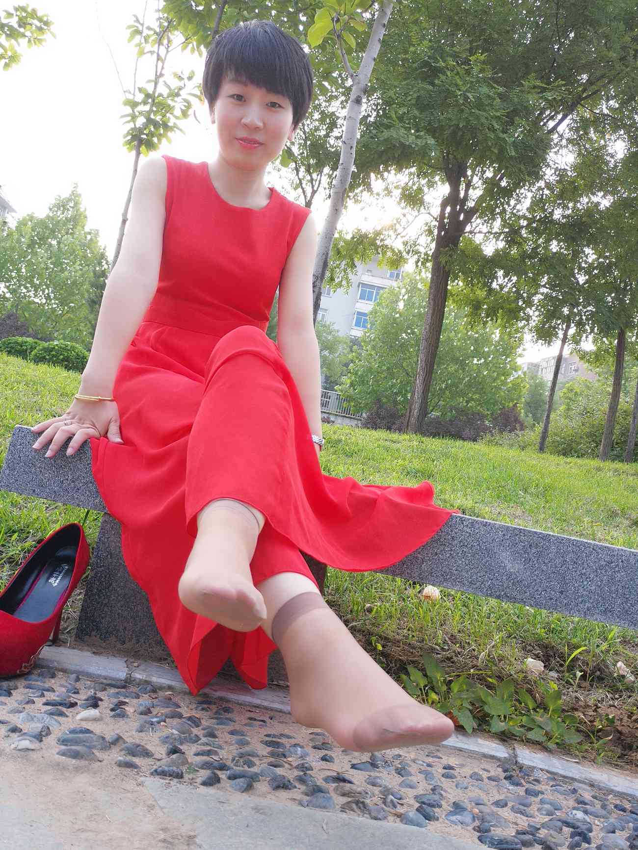 图片[57]-学妹校园寝室短丝系列022期 冯婷[98P] – 速更版-美库