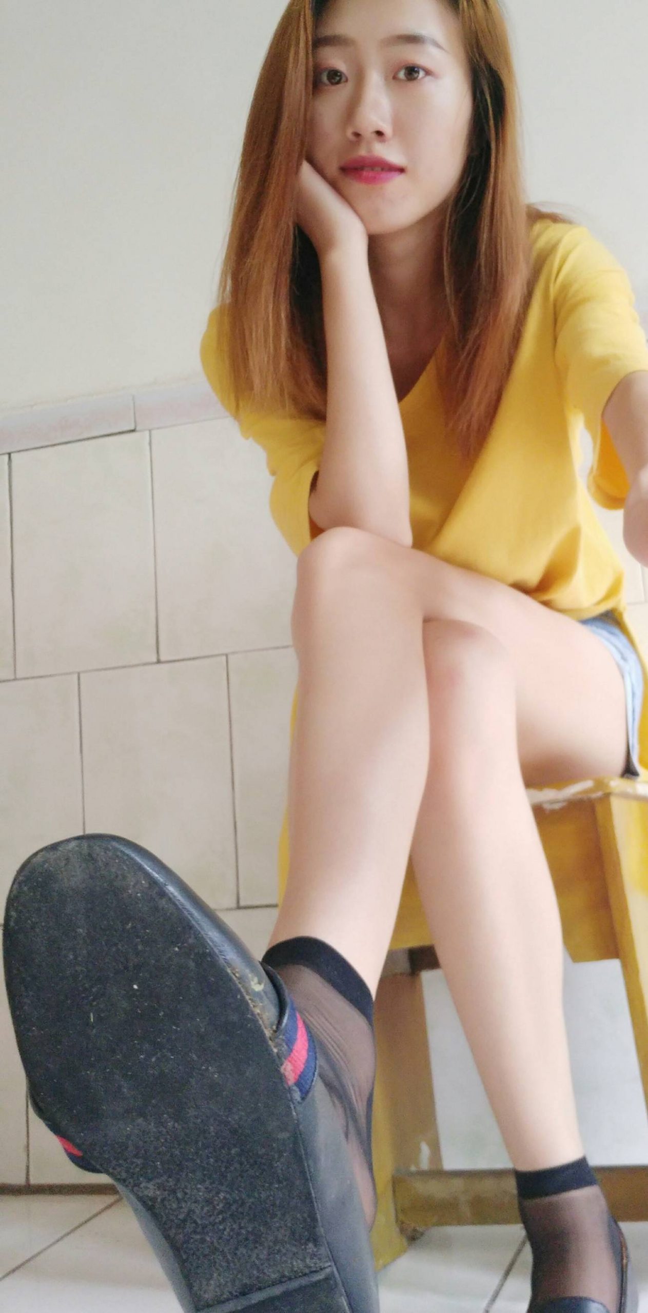 图片[16]-学妹校园寝室短丝系列026期 刘静[81P] – 速更版-美库