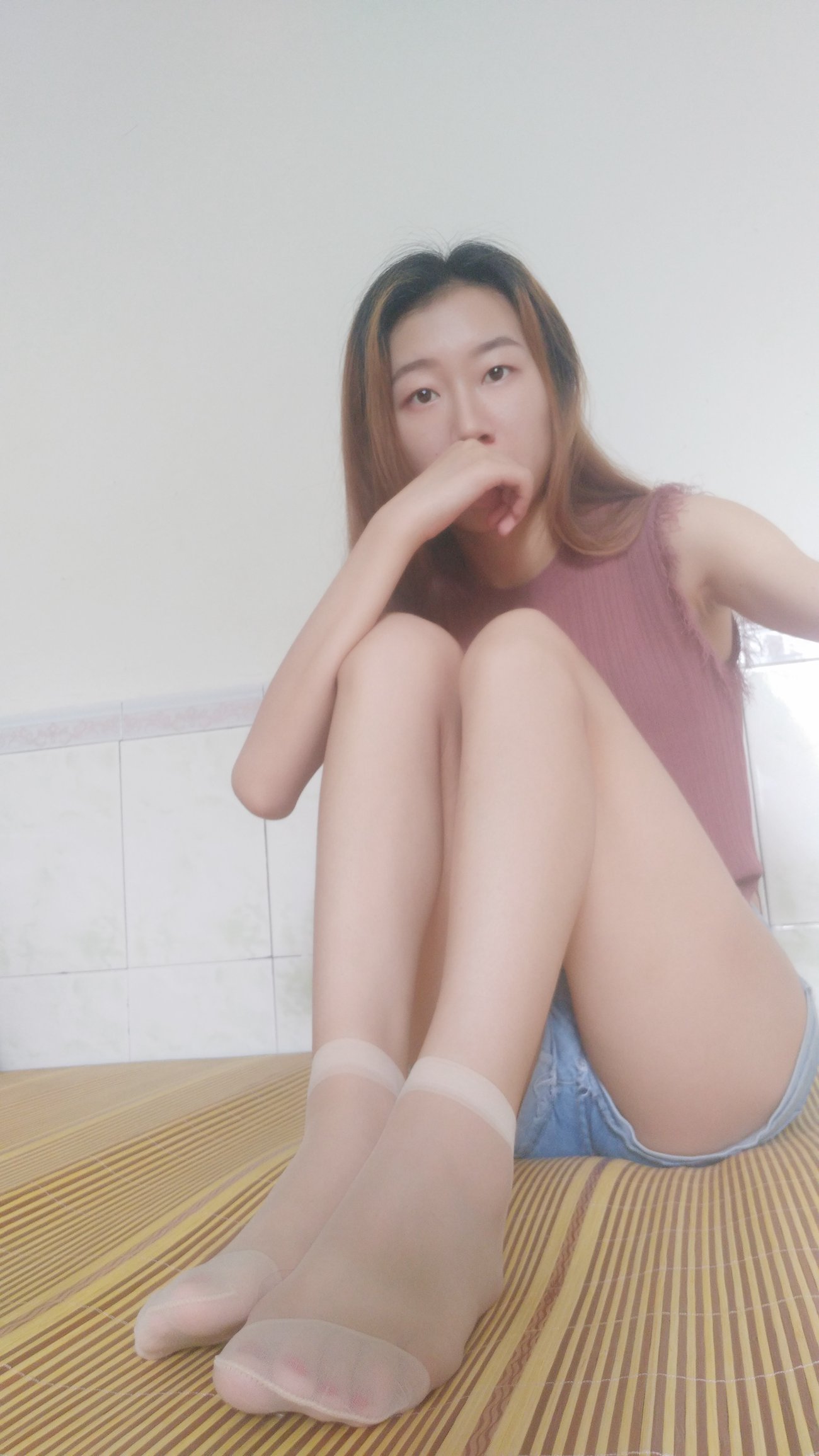 图片[51]-学妹校园寝室短丝系列026期 刘静[81P] – 速更版-美库